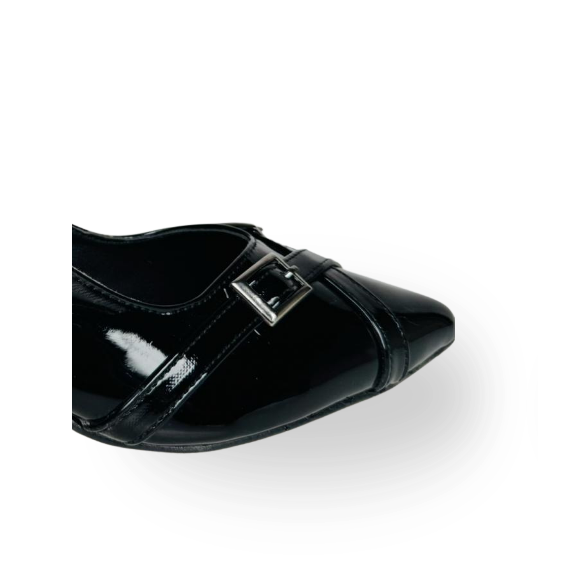 Sofia Siyah Mini Topuk Açık Ayarlanabilir Topuklu Ayakkabı