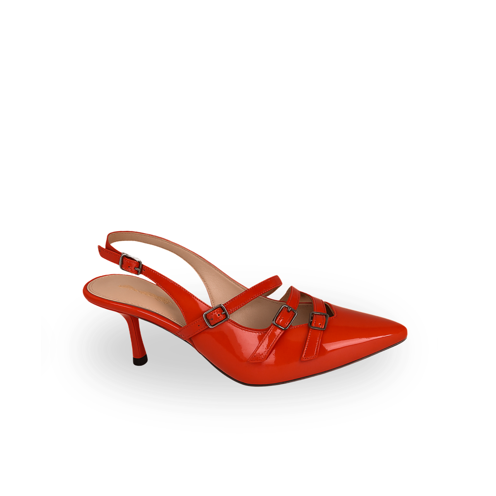 Bella Model Kırmızı Bantlı Kemerli Stiletto