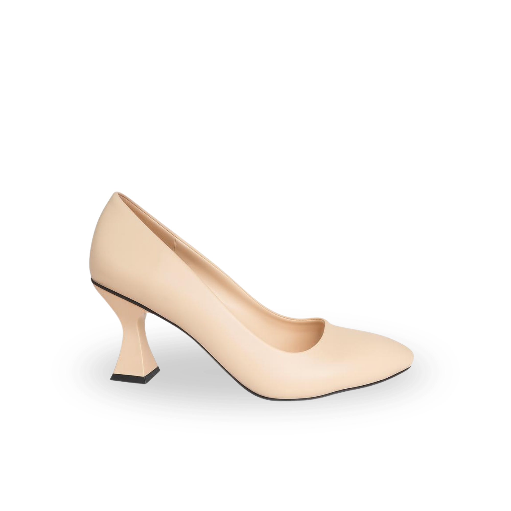 Panya Kadın Bej Deri 7 Cm Şampanya Topuklu Stiletto