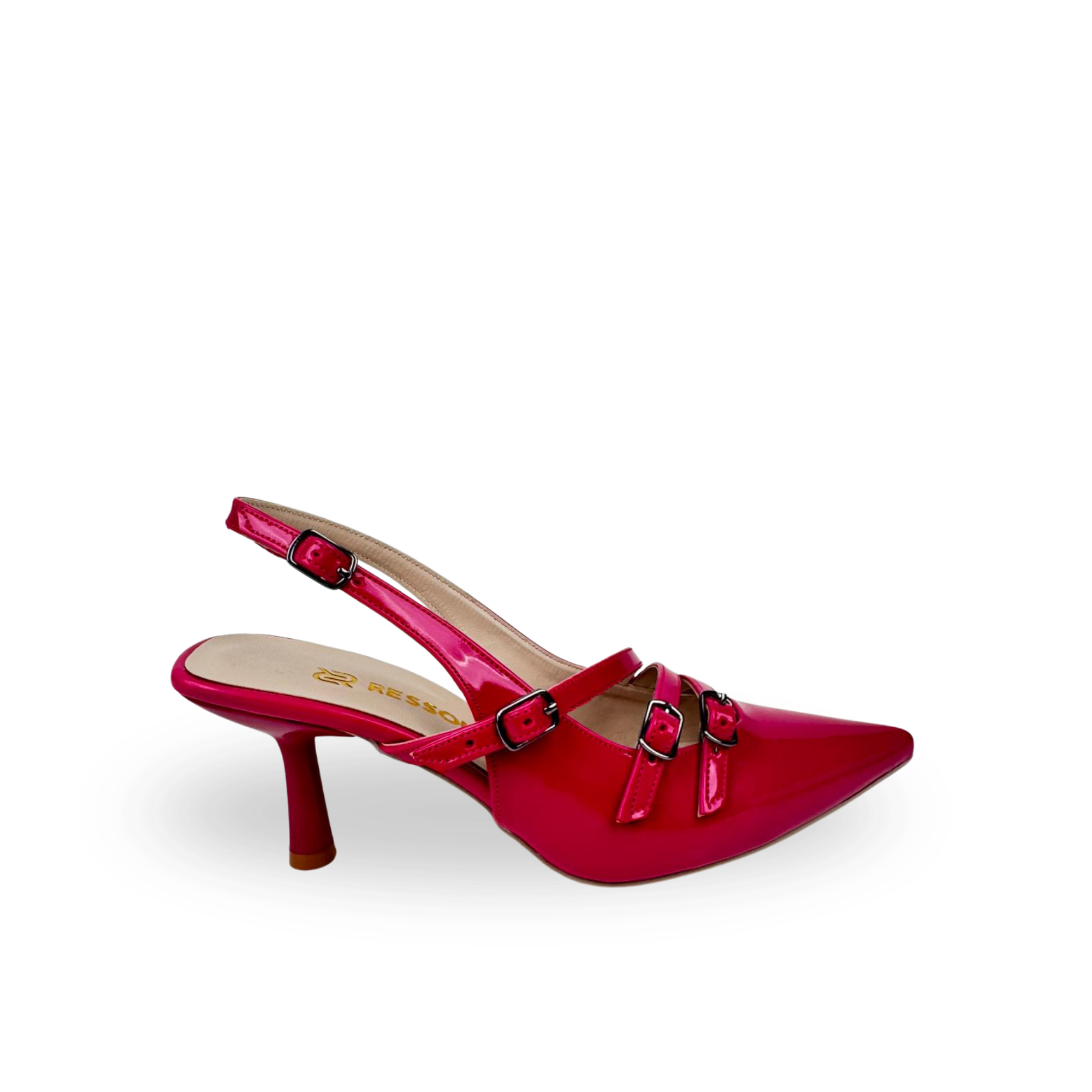 Bella Model Pembe Bantlı Kemerli Stiletto