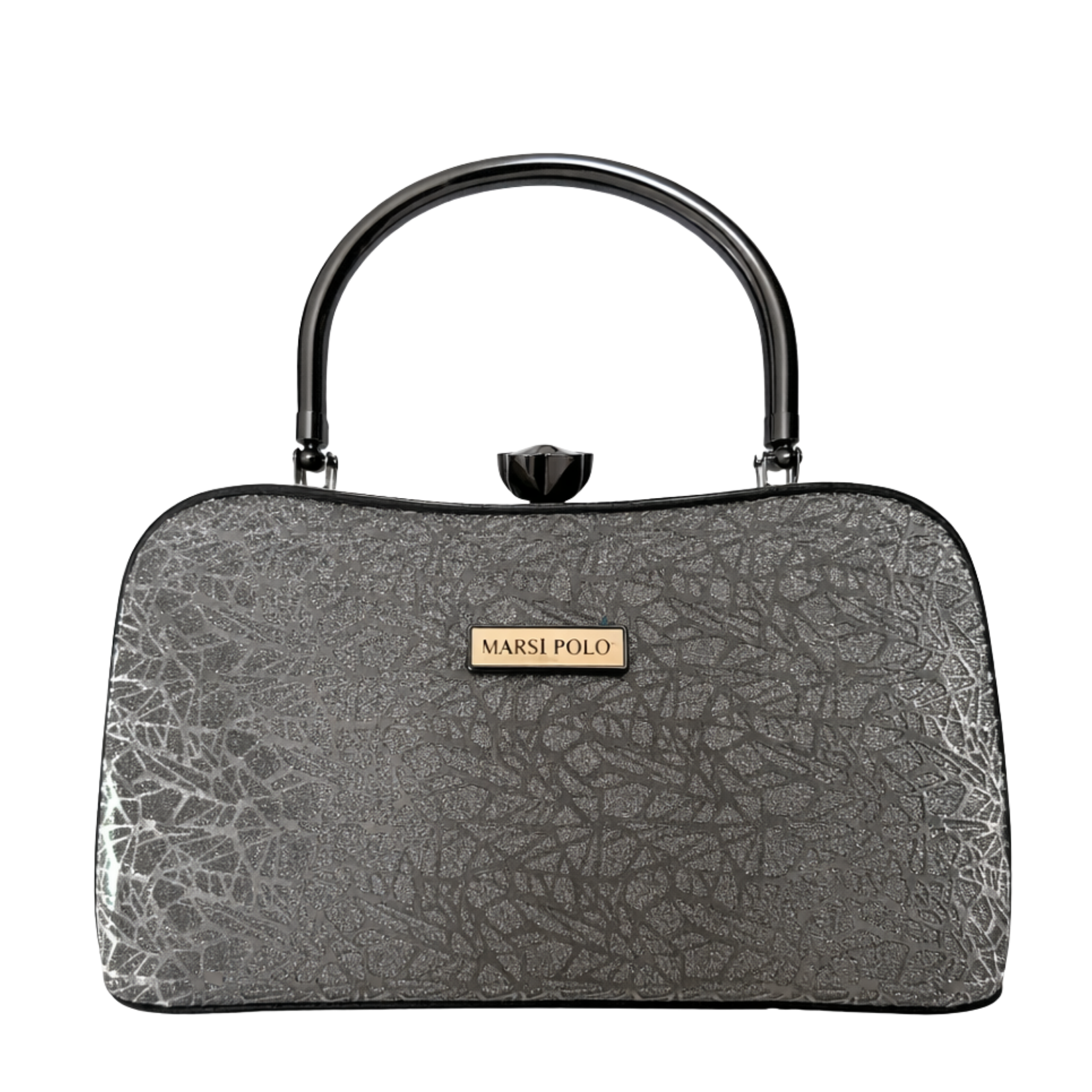 Kadın Şimal Simli Abiye Platin Çanta