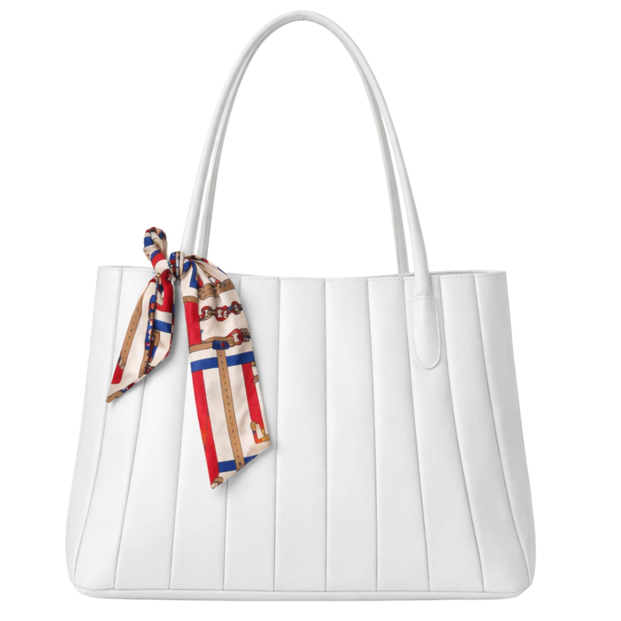 Luna Kadın Beyaz Fularlı Modern Şık Çanta