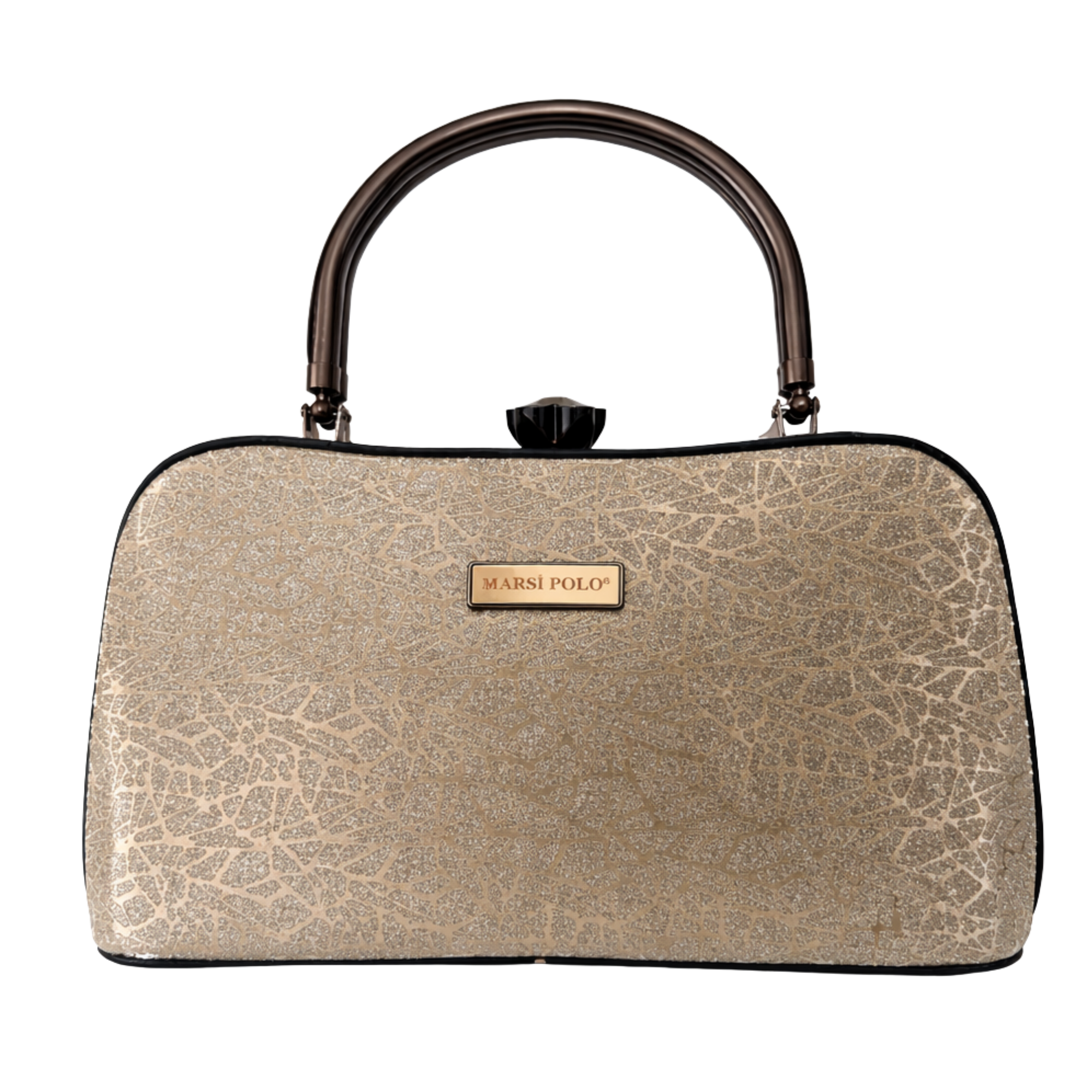 Kadın Şimal Simli Abiye Gold Çanta