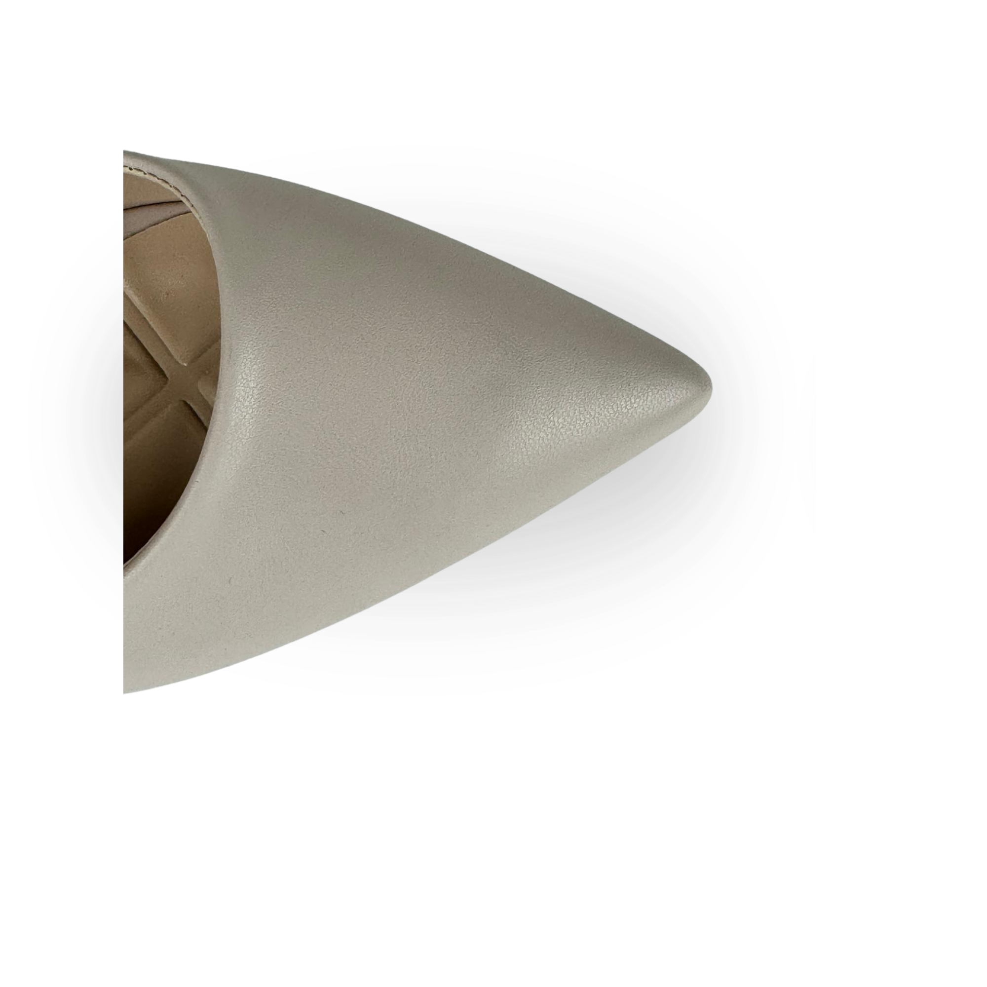 Noır Kadın Bej Deri 5 Cm Kalın Topuklu Ayakkabı