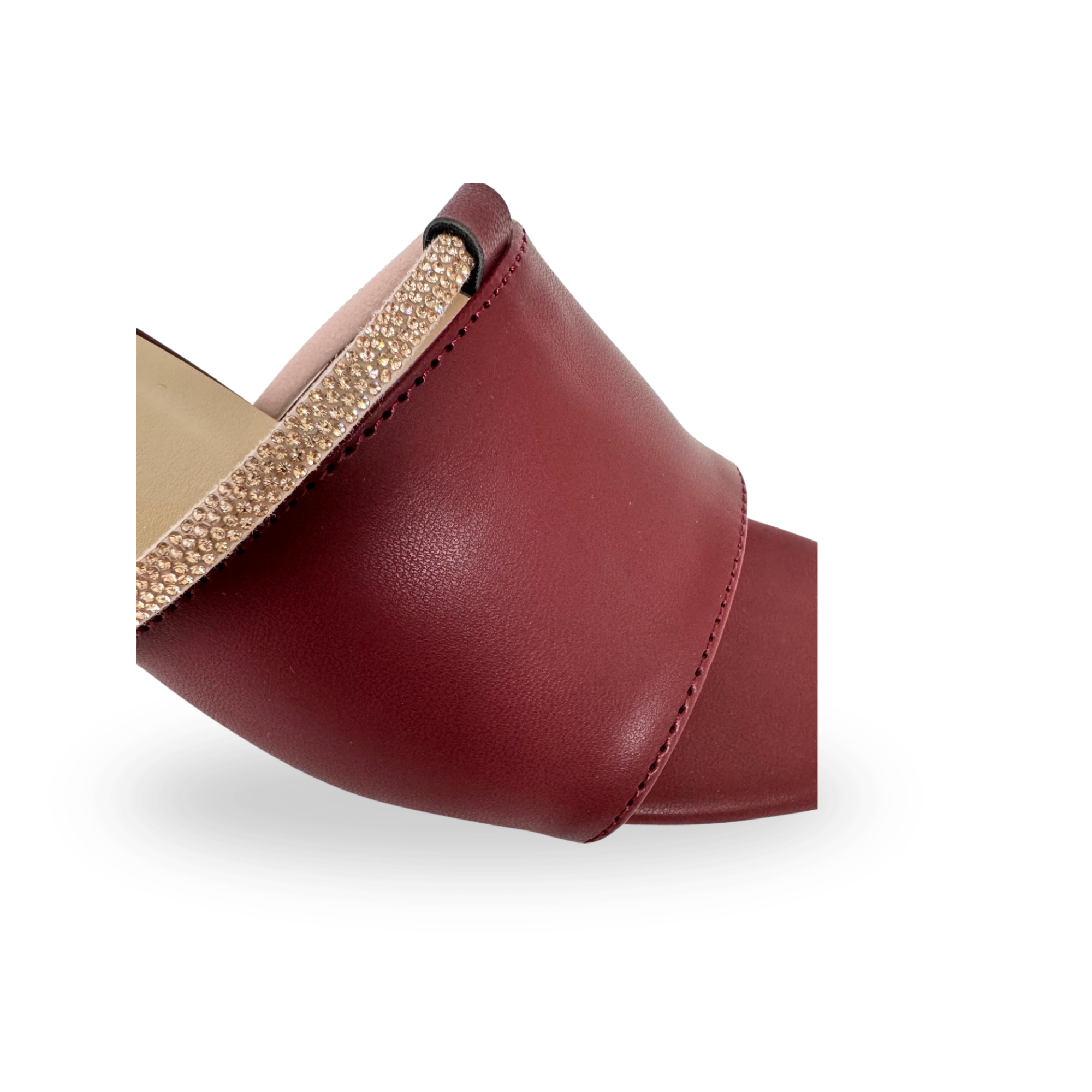 Luna Kadın tek Bantlı Taş Detaylı 5 Cm Topuklu Terlik