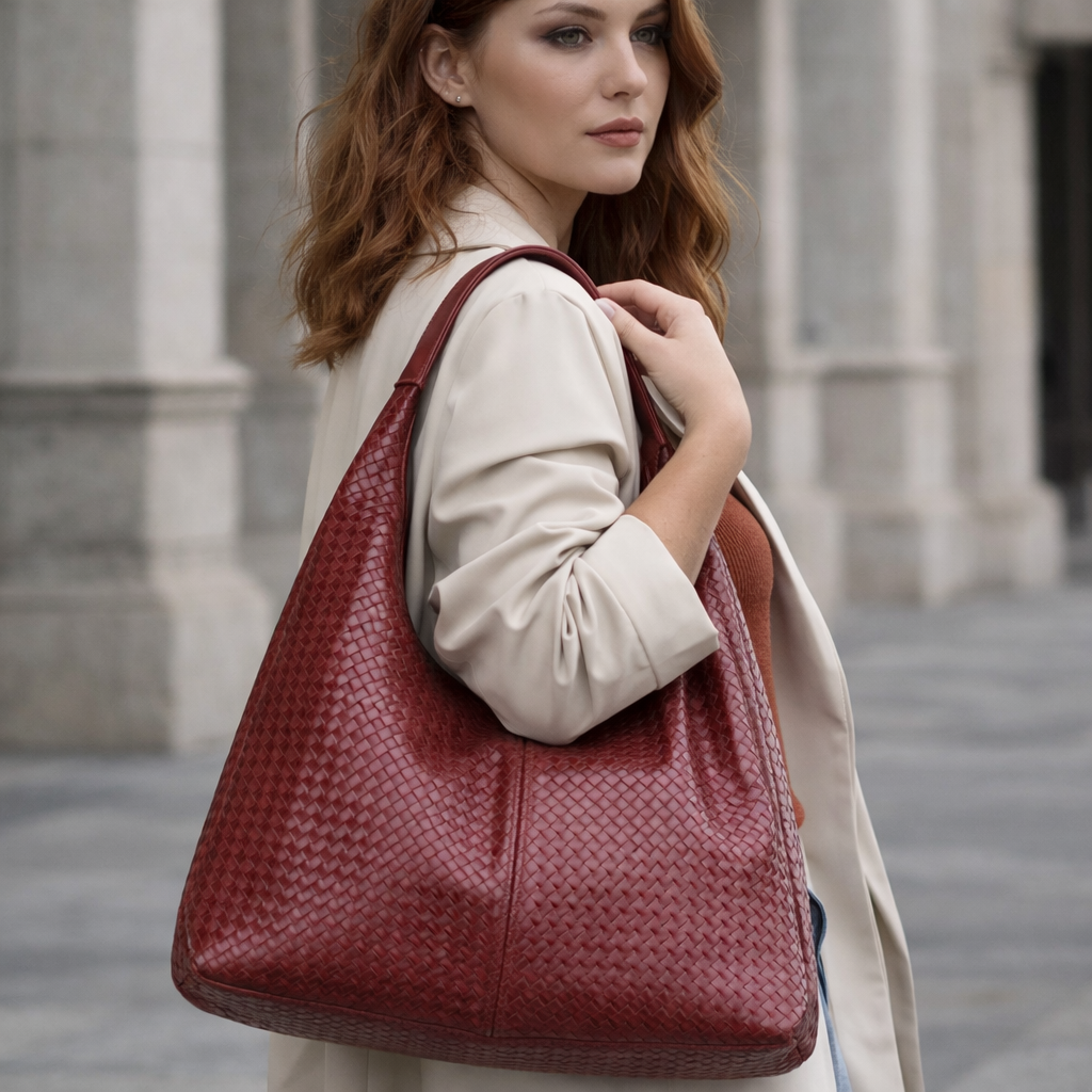 Oslo Kadın Bordo Omuz Günlük Geniş Şık Çanta