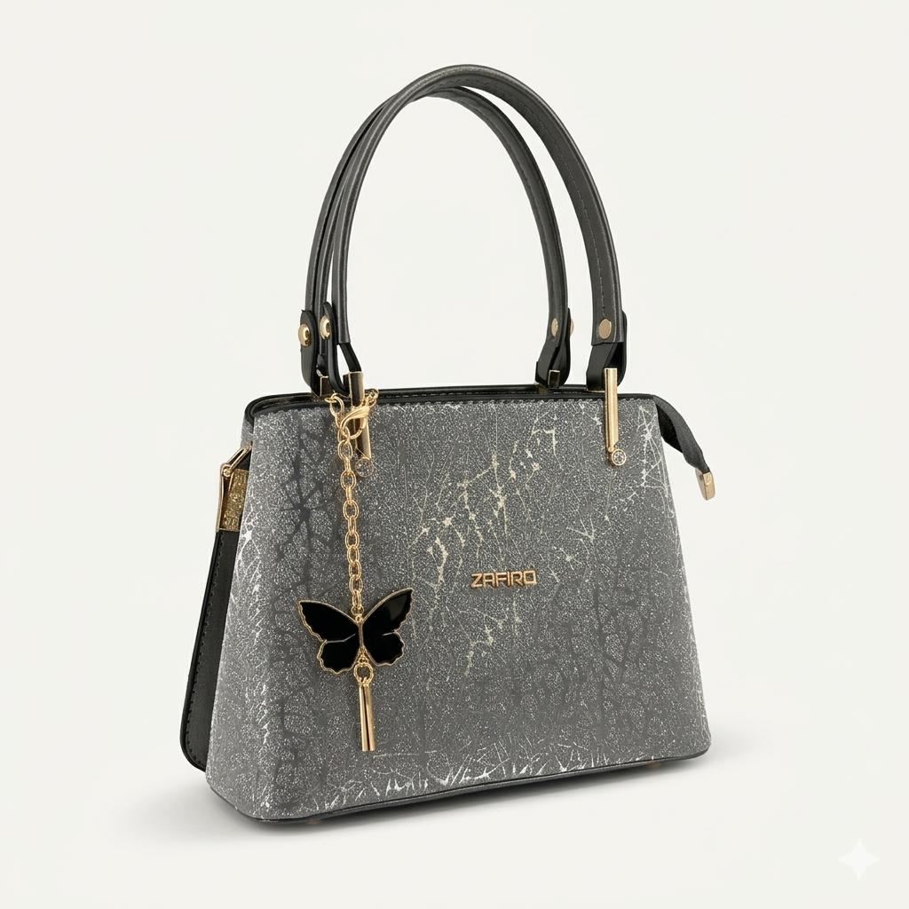 Kadın Diva Simli Charmlı Abiye platin Çanta