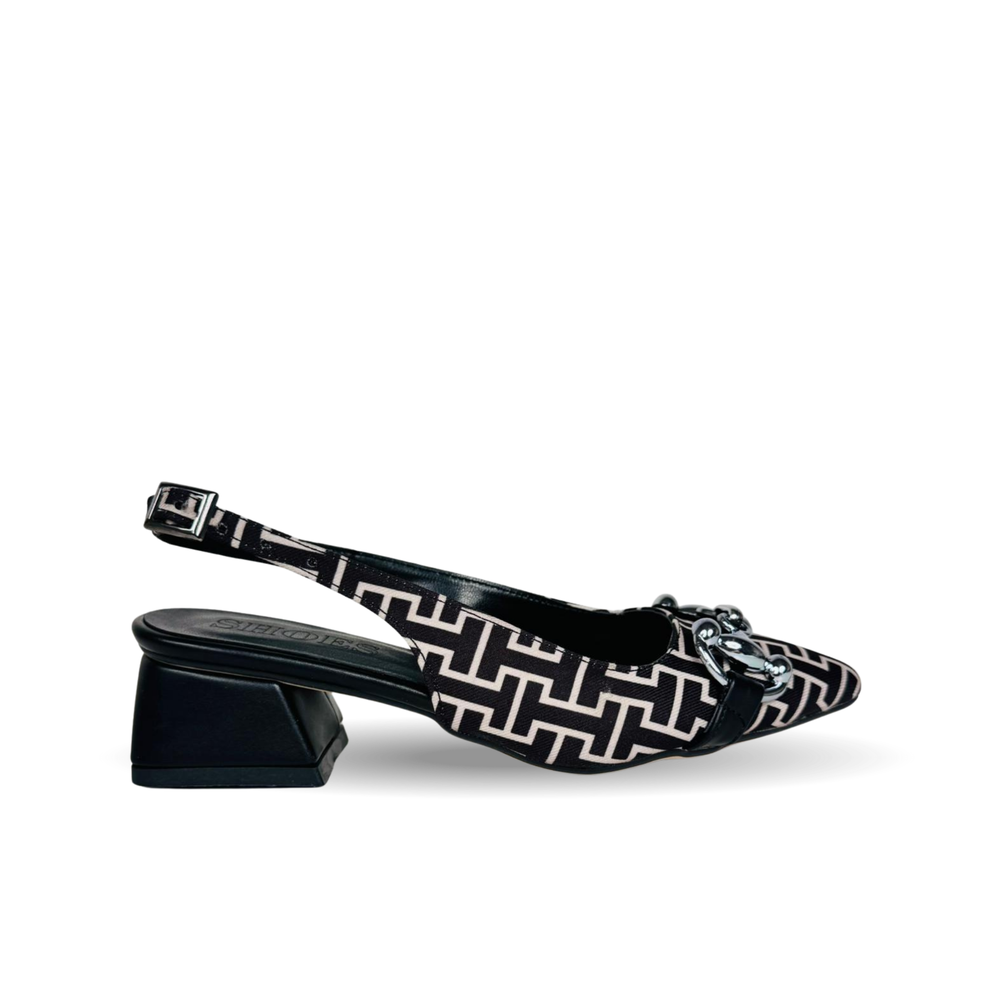 Monica Kadın Tokalı Mini Topuk Sivri Burunlu Babet