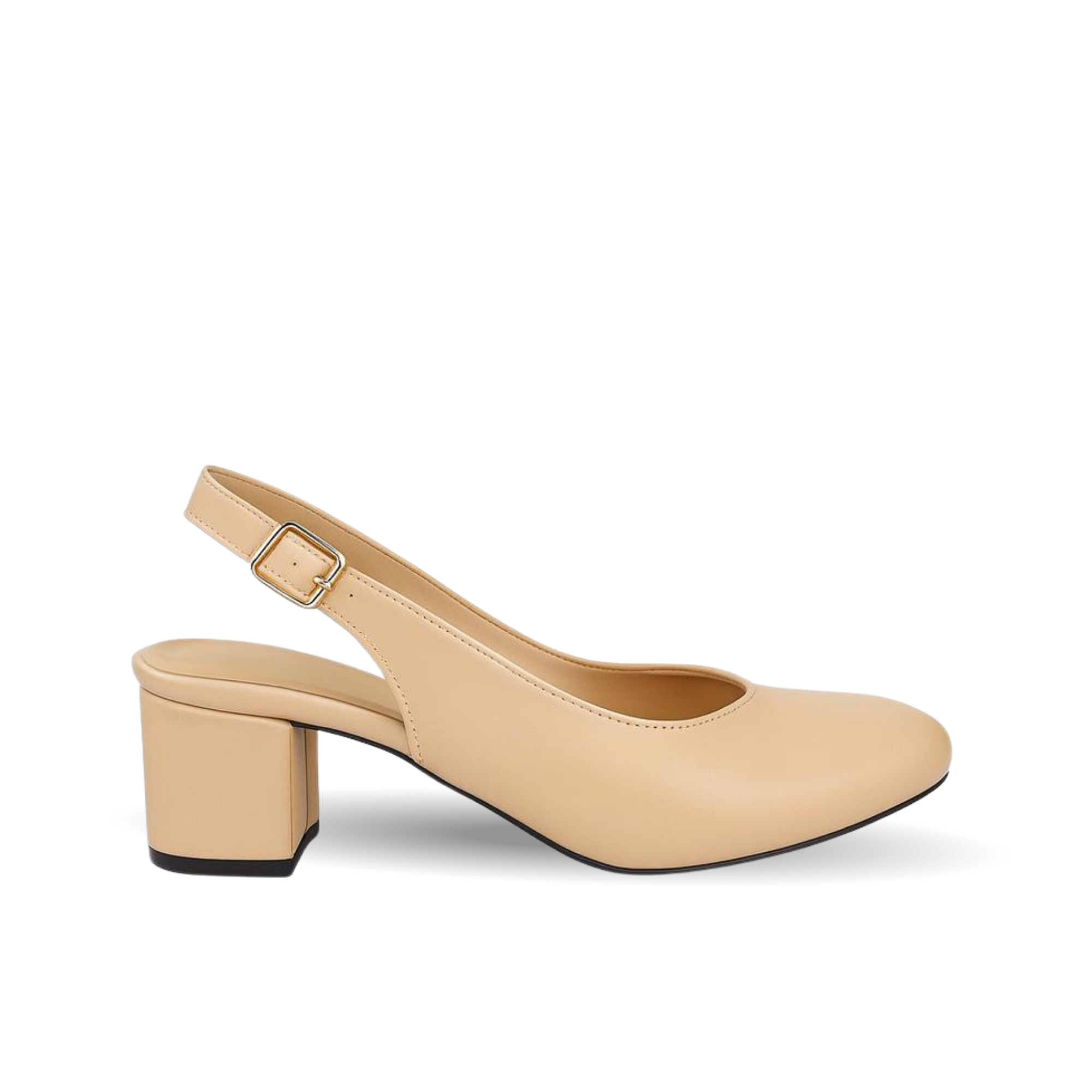 Verde Kadın Deri Arkası Açık 5 Cm Topuklu Ayakkabı