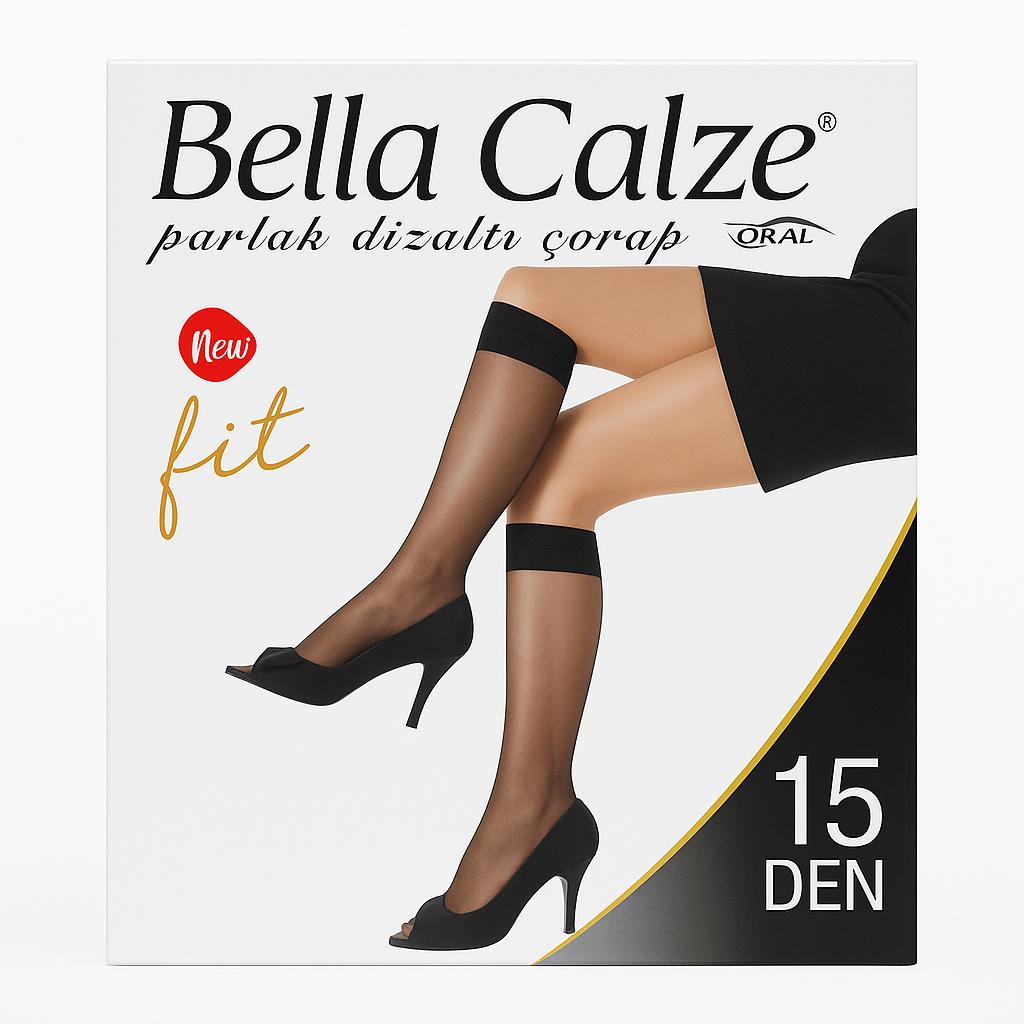 Diz Altı Parlak Çorap 15 Fit Siyah 12'li