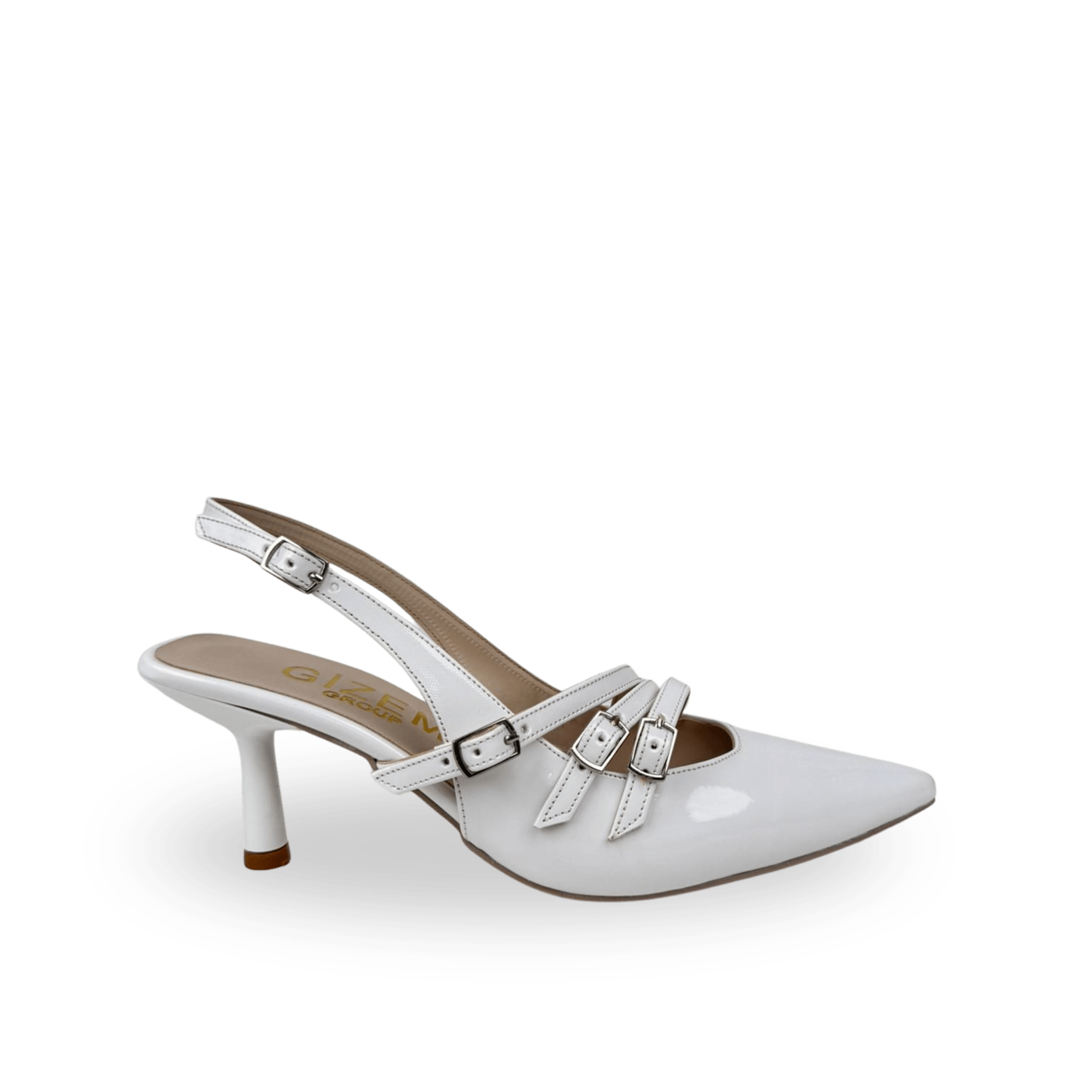 Bella Model Beyaz Bantlı Kemerli Stiletto - Ressome.com