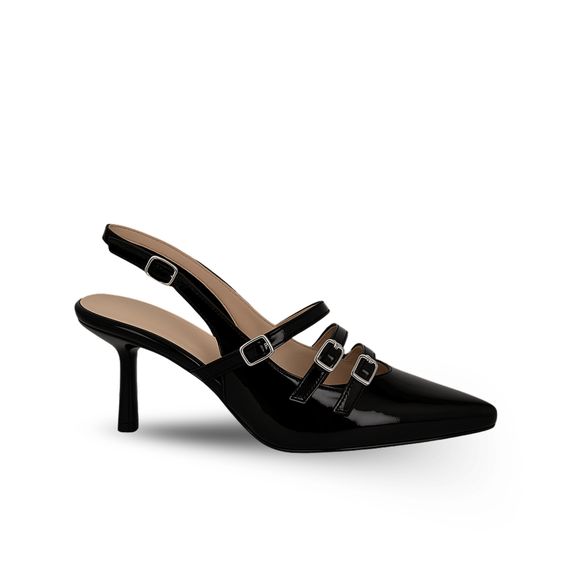 Bella Model Siyah Bantlı Kemerli Stiletto - Ressome.com