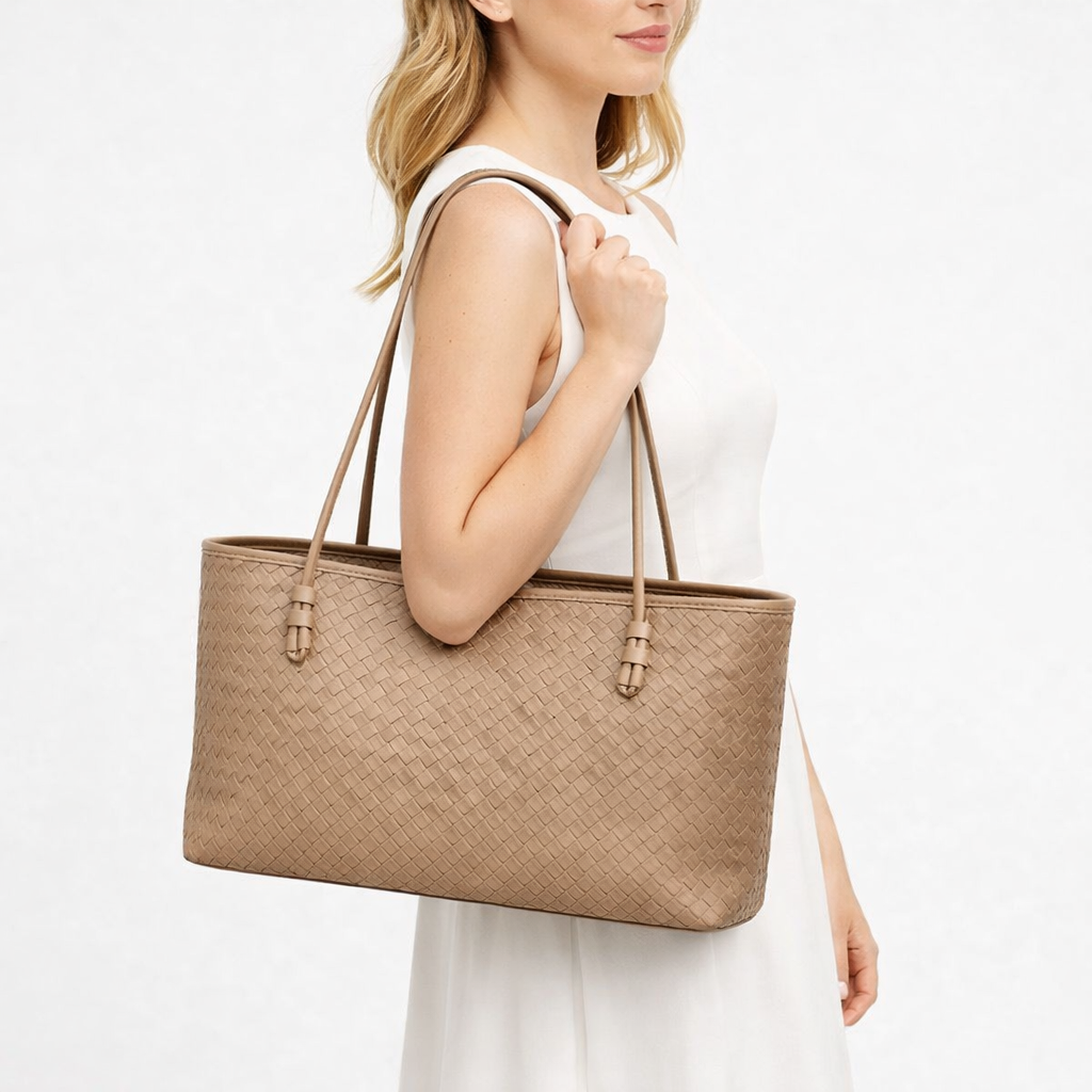 Nepal Krem Omuz Günlük Geniş Şık Çanta