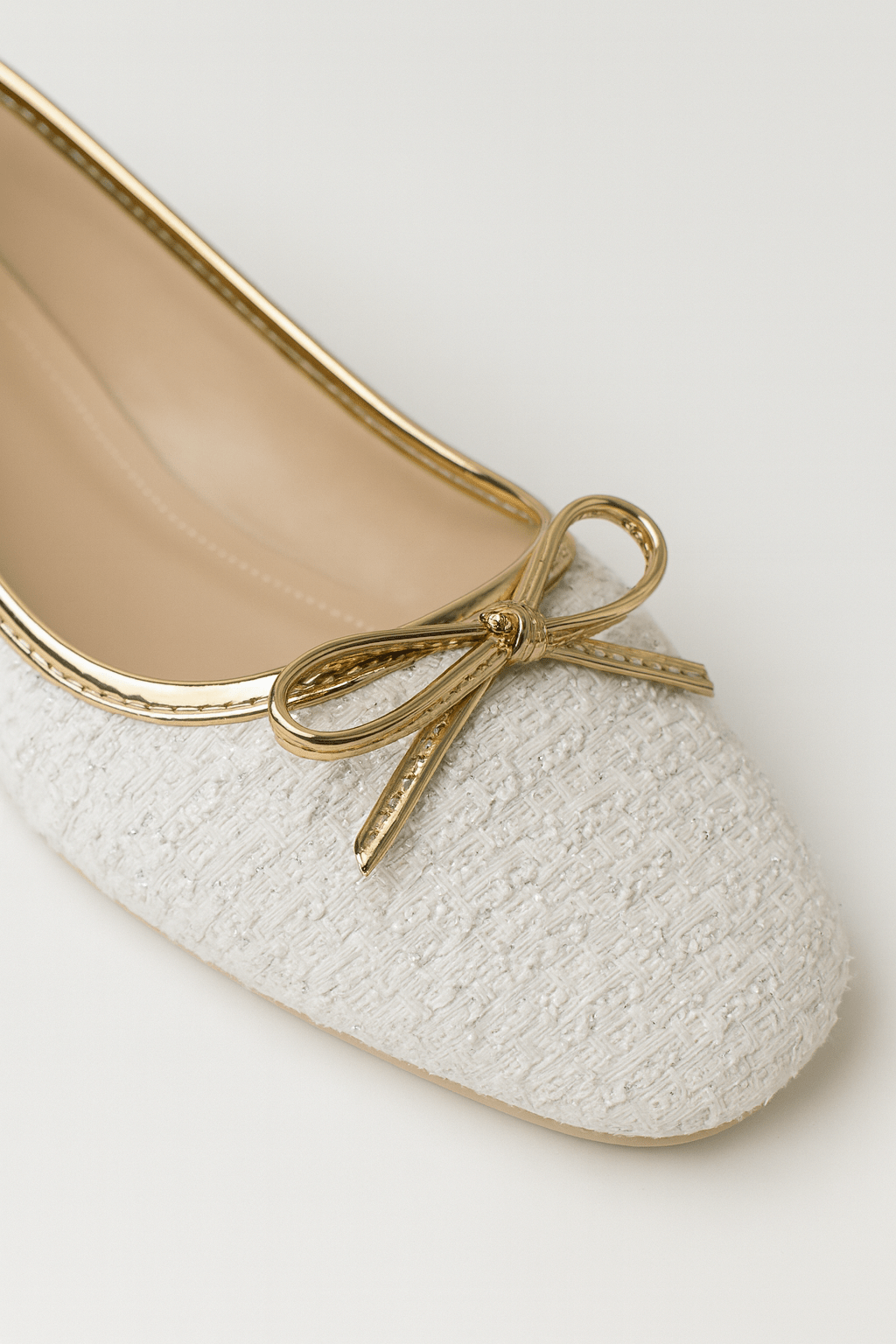 Kadın Gift Model Fiyonklu Ekose Kumaş Babet Beyaz - Ressome.com