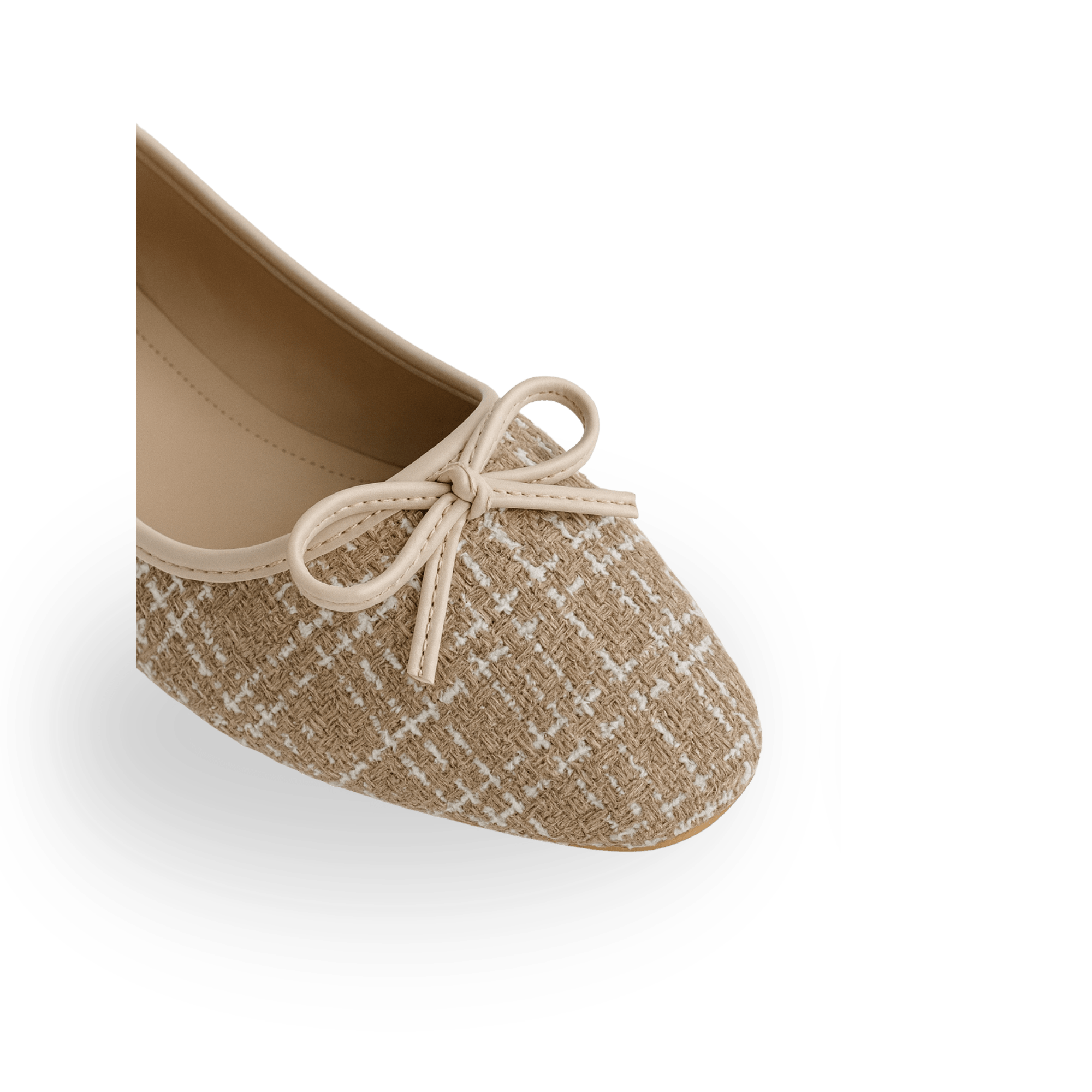 Kadın Gift Model Fiyonklu Ekose Kumaş Babet Krem - Ressome.com