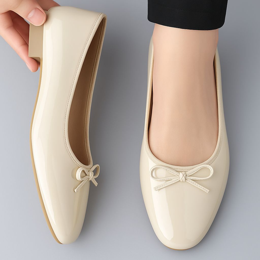 Kadın Gift Model Fiyonklu Rugan Babet Bej - Ressome.com