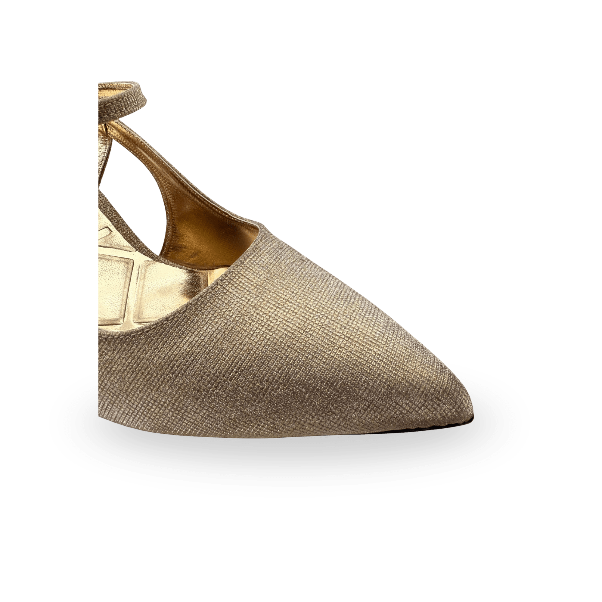 Kontes Kadın Simli Gold 7Cm İnce Topuklu Stiletto - Ressome.com