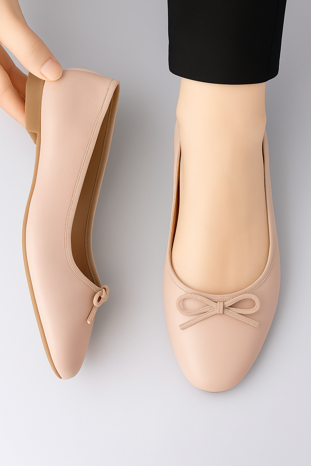 Kadın Gift Model Fiyonklu Mat Babet Bej