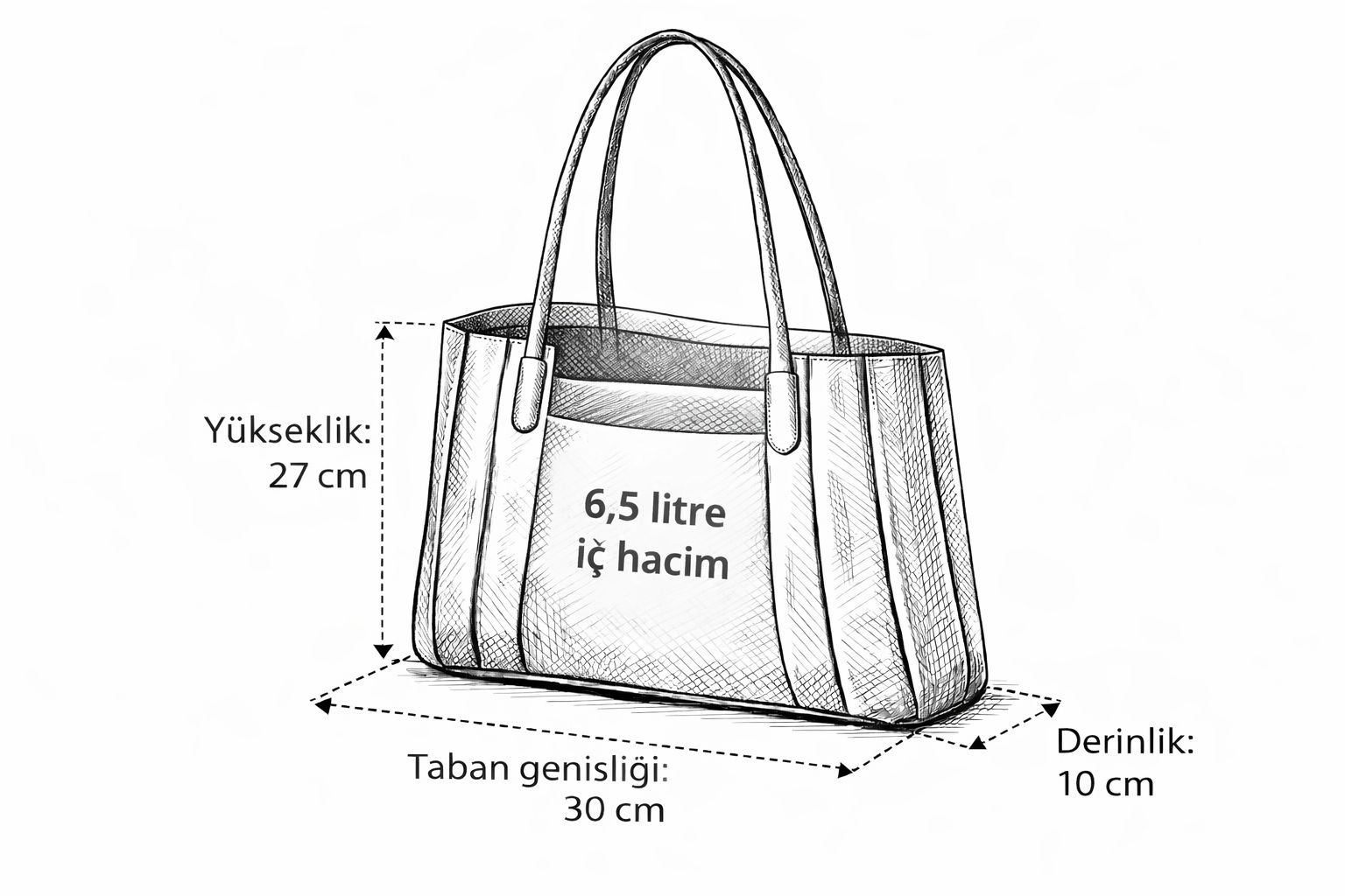 Luna Kadın Siyah Fularlı Modern Şık Çanta - Ressome.com