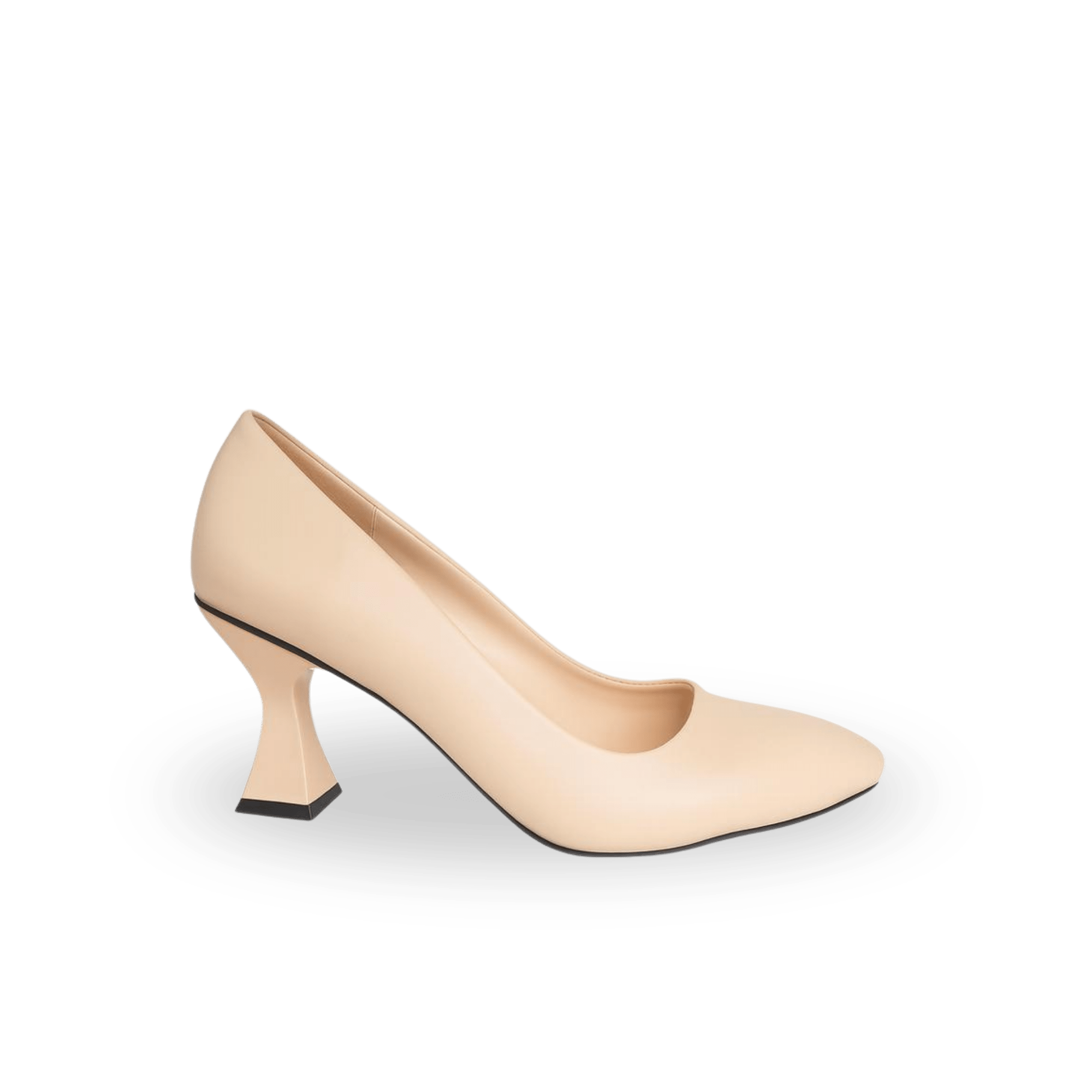 Panya Kadın Bej Deri 7 Cm Şampanya Topuklu Stiletto - Ressome.com