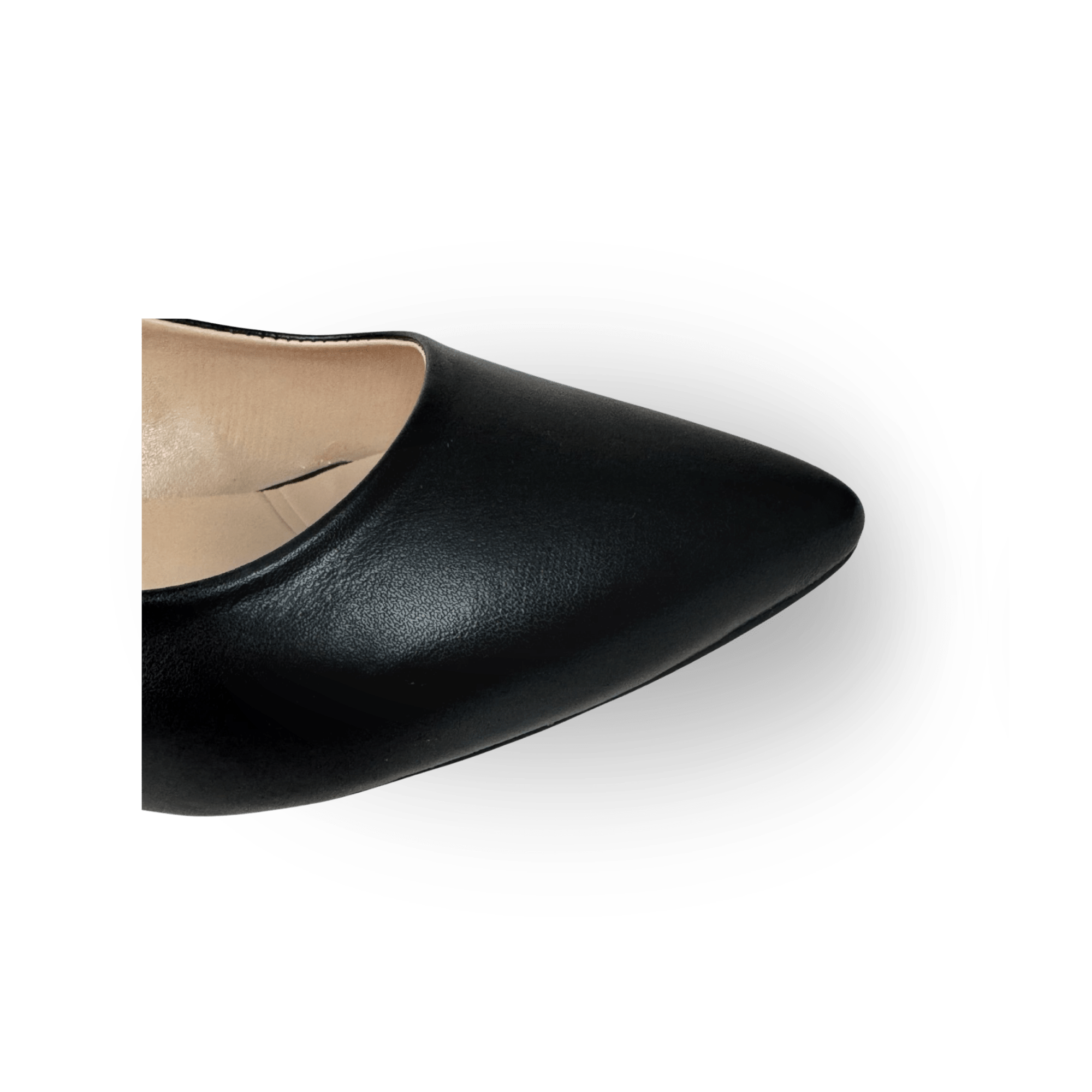 Panya3 Kadın Siyah Deri 3 Cm Şampanya Mini Topuklu Stiletto - Ressome.com