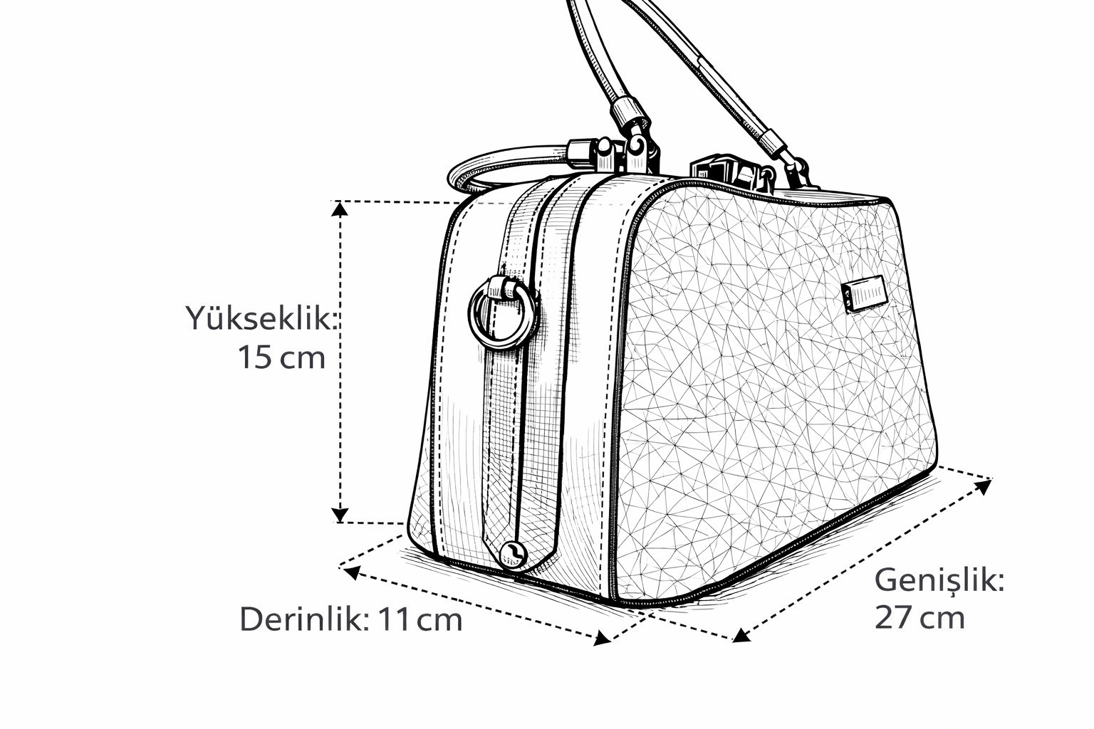 Kadın Şimal Simli Abiye Siyah Çanta