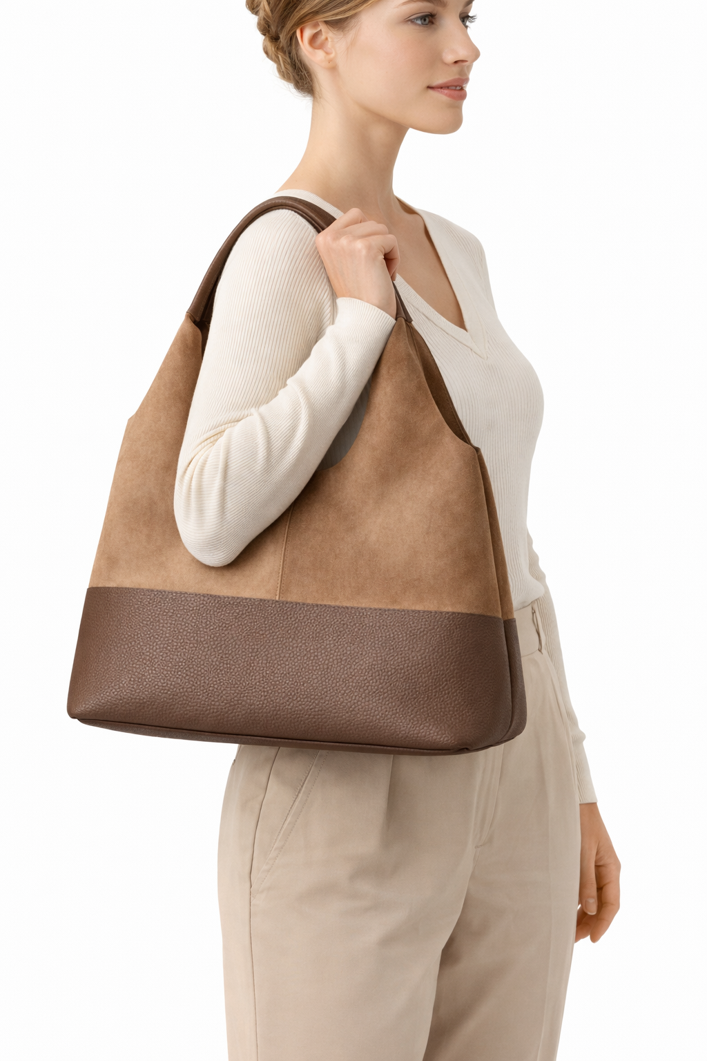 Tibet Taba Bej Omuz Günlük Şık Çanta