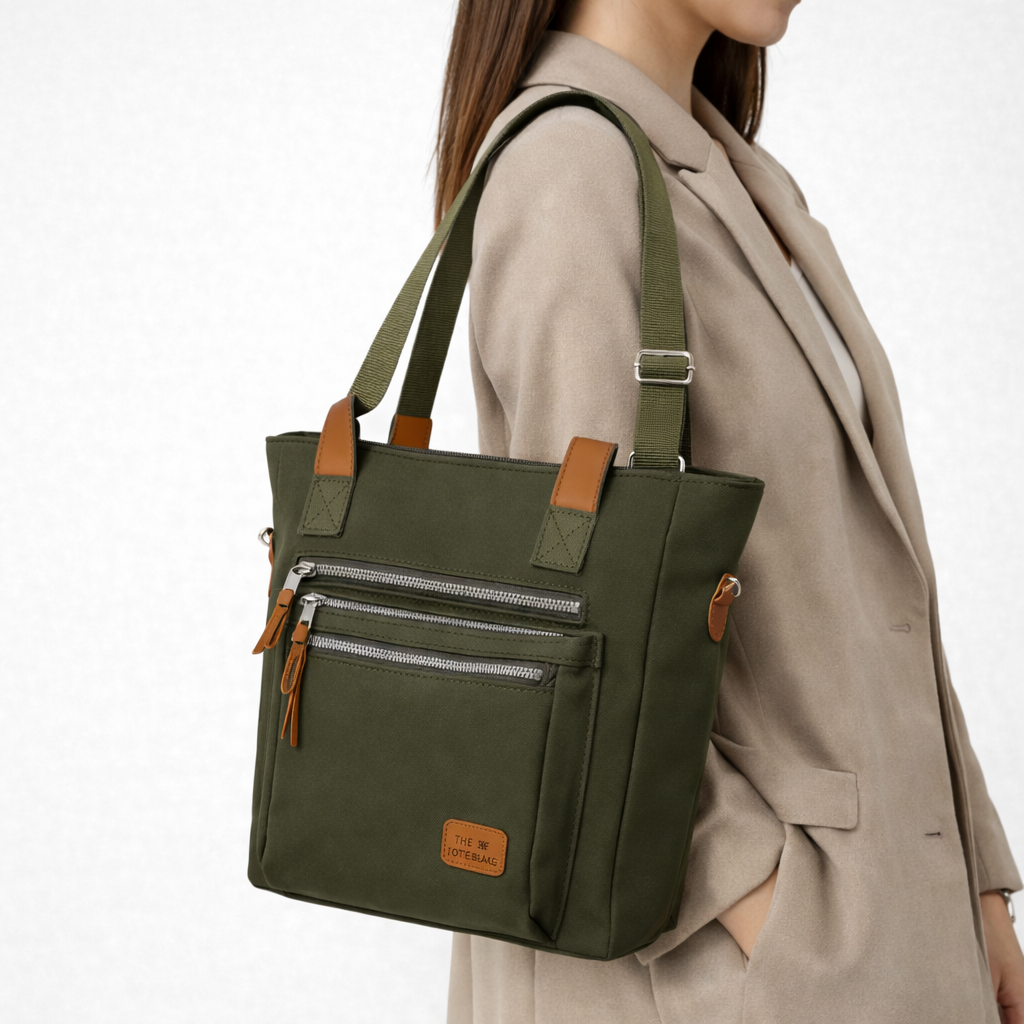 Vigan Yeşil Omuz ve Askılı Günlük Şık Çanta