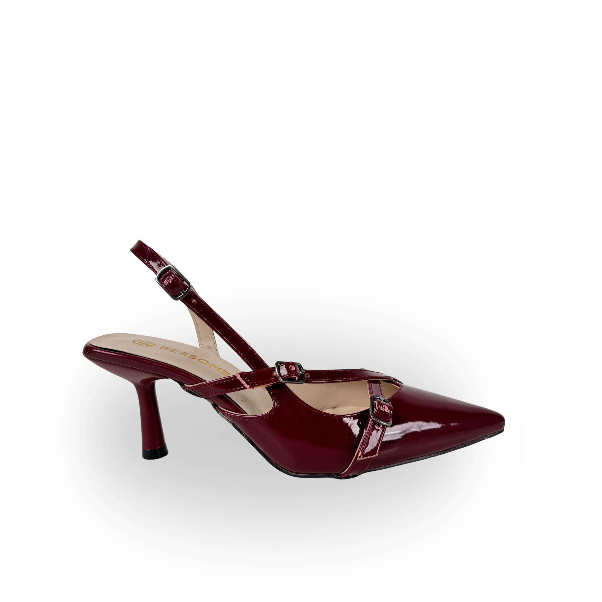 Mary Model Bantlı Kemerli Stiletto Bordo