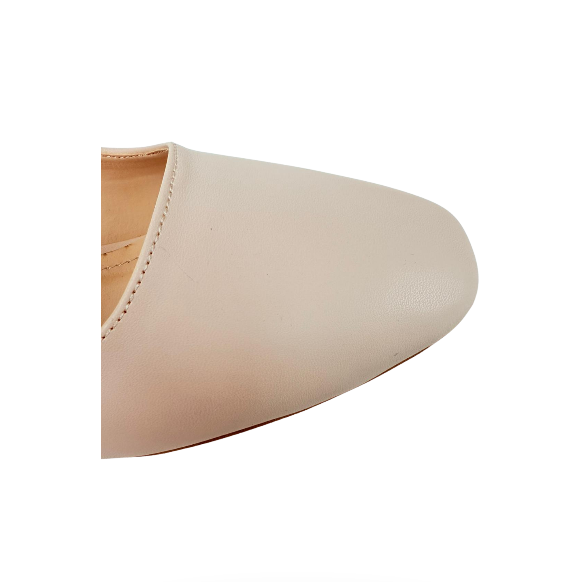 Lena Sky Kadın 3 cm Düşük topuklu Retro Mat Bej