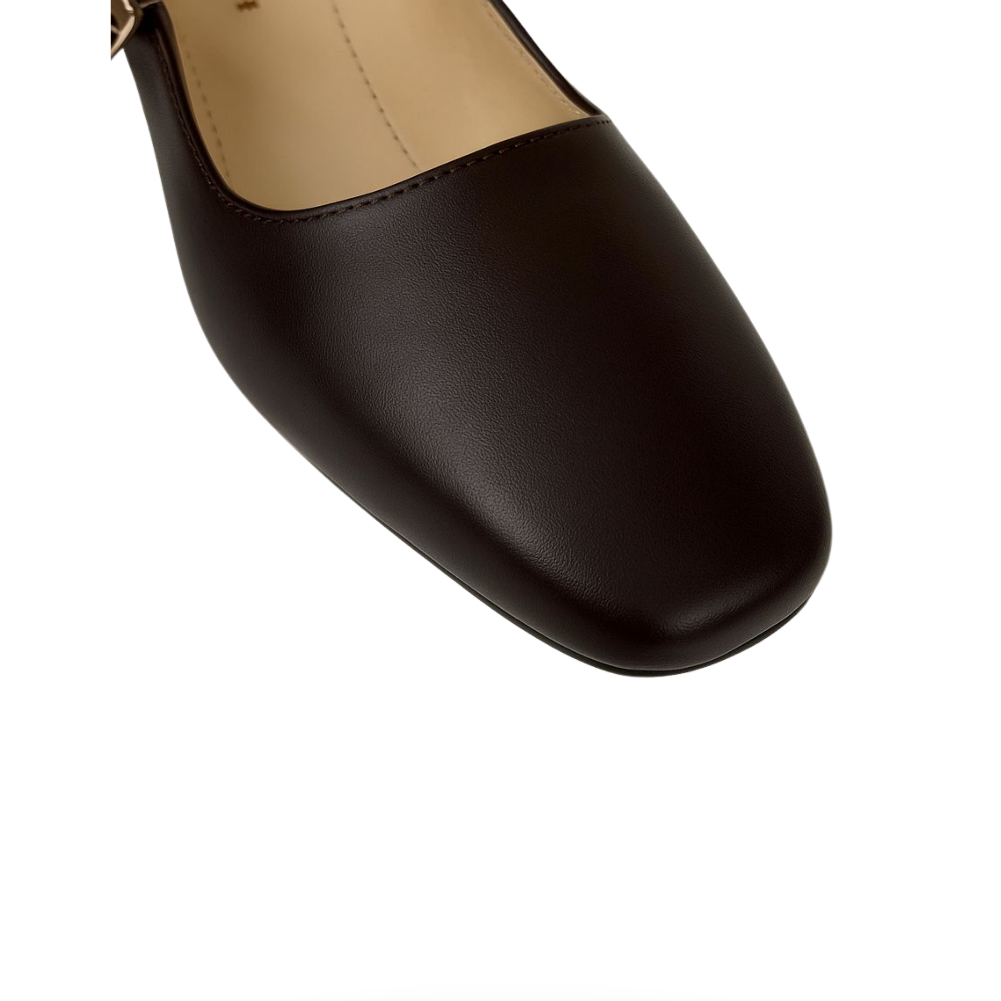 Lena Sky Kadın 3 cm Düşük topuklu Retro  Mat Acı Kahve