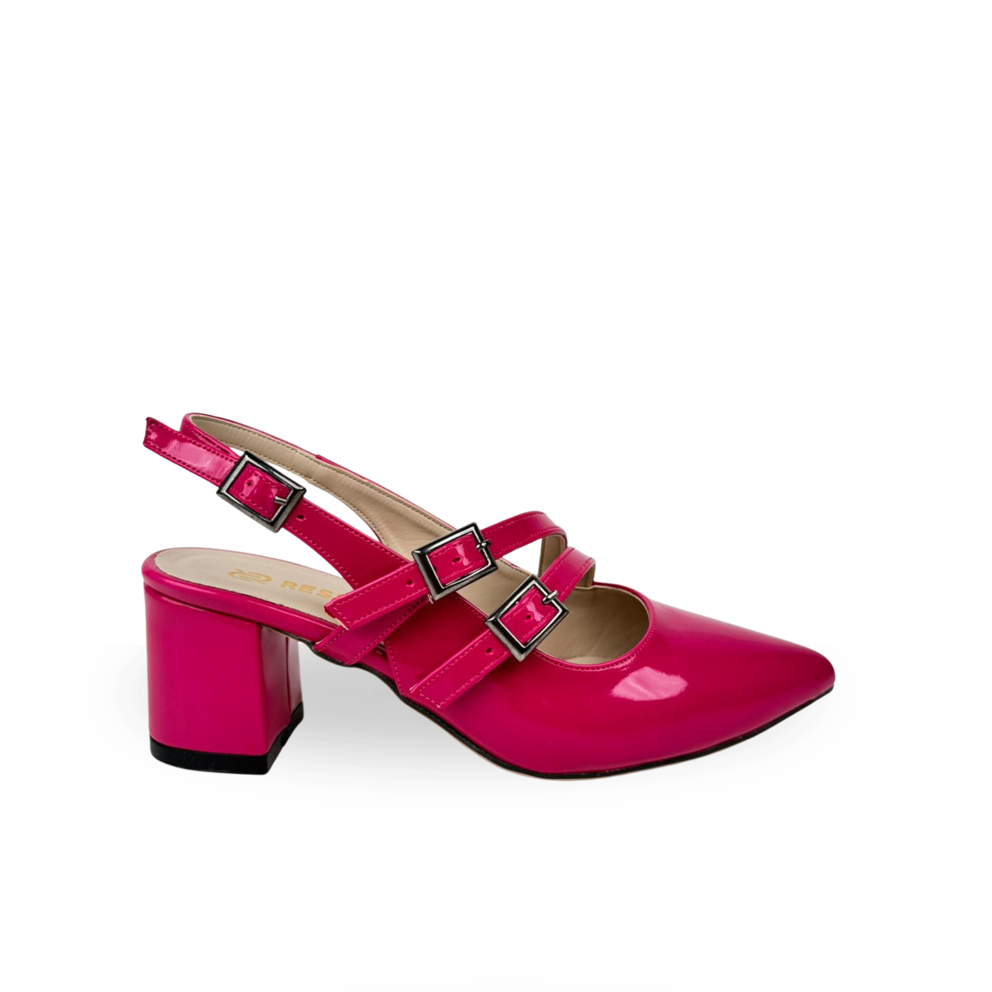 Lady Model Pembe Bantlı Ayarlanabilir Kemerli Topuklu Ayakkabı