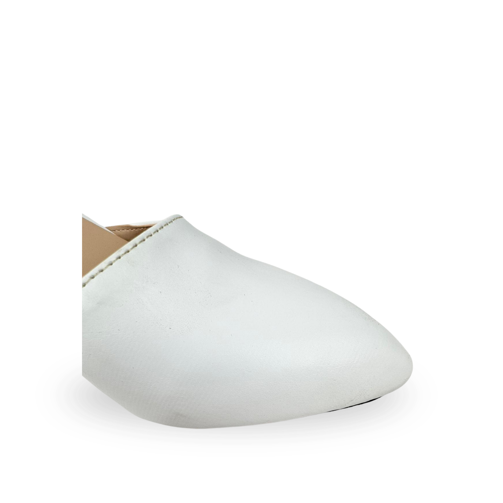 Benita Beyaz Açık Bilekten bağlamalı Klasik Ayakkabı