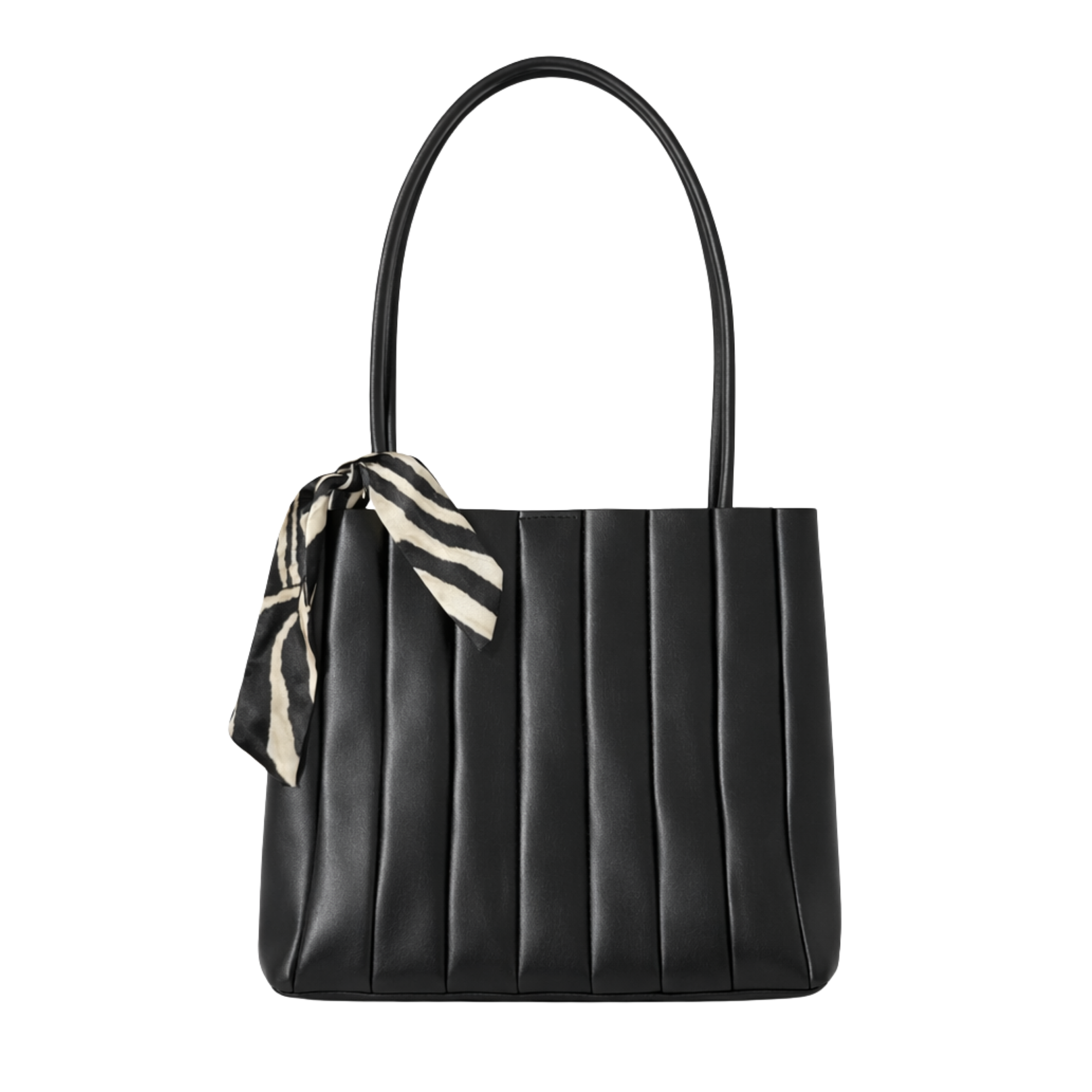 Luna Kadın Siyah Fularlı Modern Şık Çanta