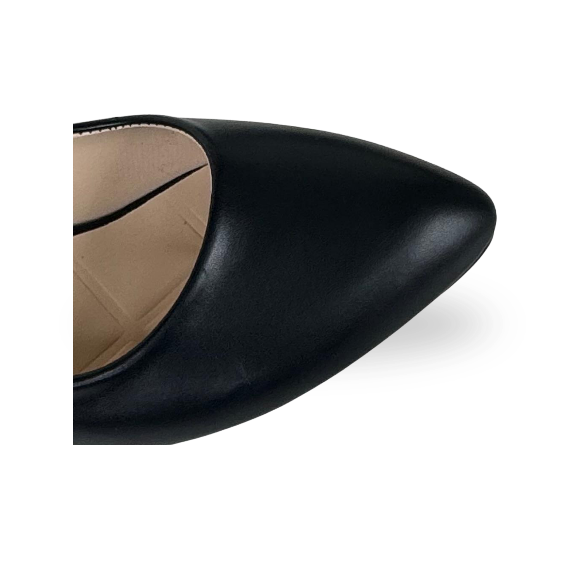 Side Kadın Siyah Deri 3 Cm Topuklu Ayakkabı