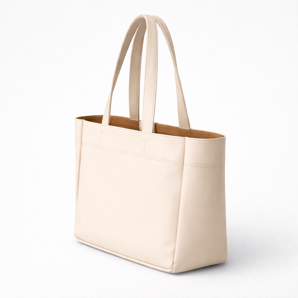 Goris Kadın Krem Deri Omuz Çantası