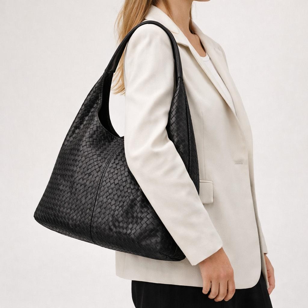 Oslo Kadın Siyah Omuz Günlük Geniş Şık Çanta