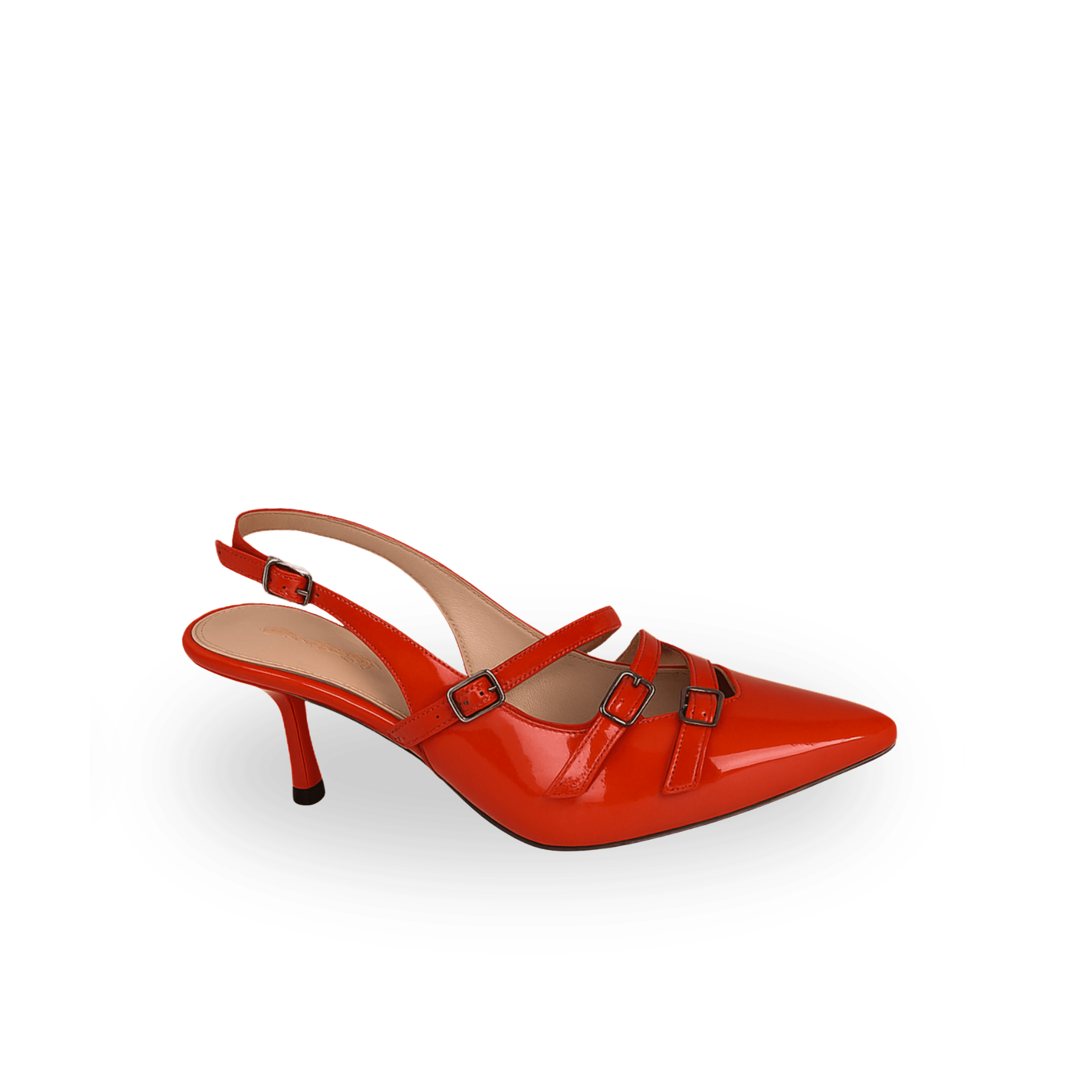 Bella Model Kırmızı Bantlı Kemerli Stiletto - Ressome.com