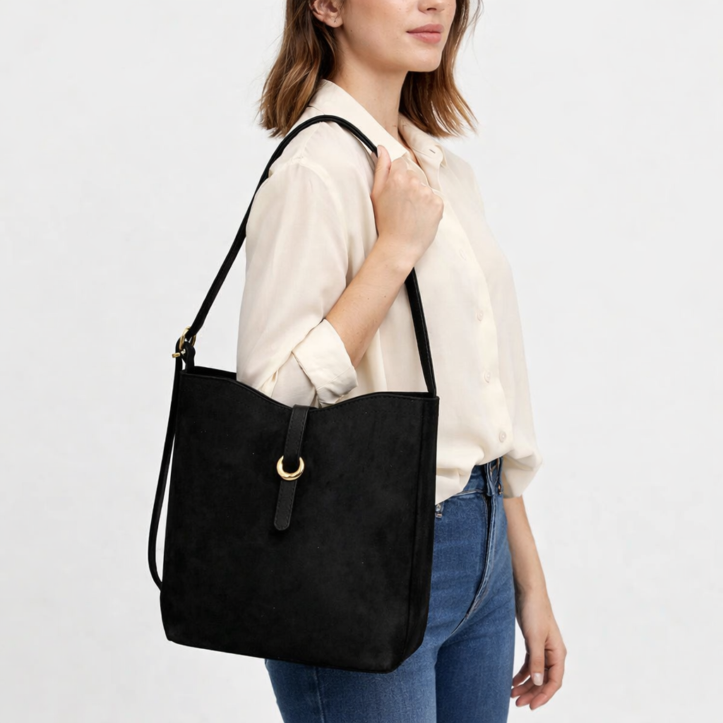 Evora Siyah Omuz ve Askılı Günlük Şık Çanta