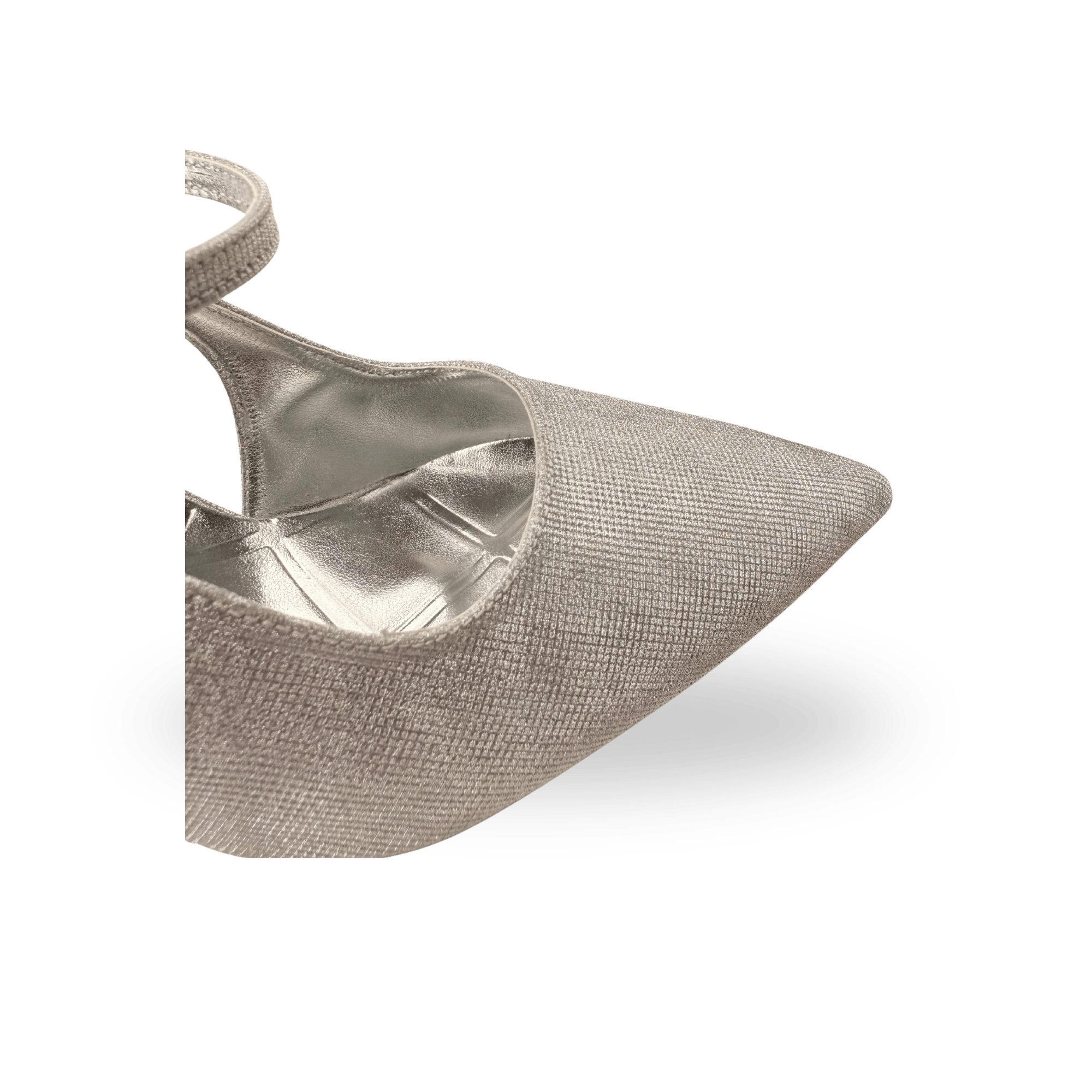 Kontes Kadın Simli Gümüş 7Cm İnce Topuklu Stiletto - Ressome.com