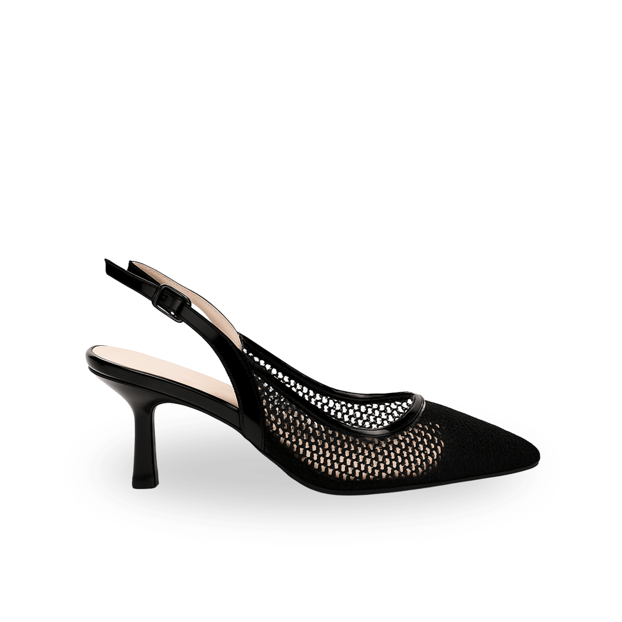 Marj Kadın Fileli Model Kemerli Stiletto Siyah - Ressome.com