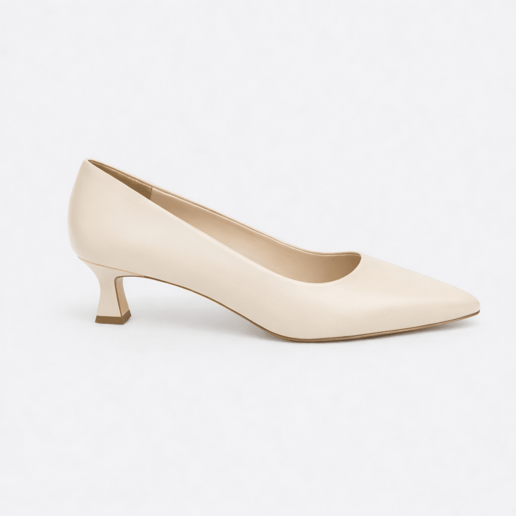 Panya3 Kadın Bej Deri 3 Cm Şampanya Mini Topuklu Stiletto - Ressome.com