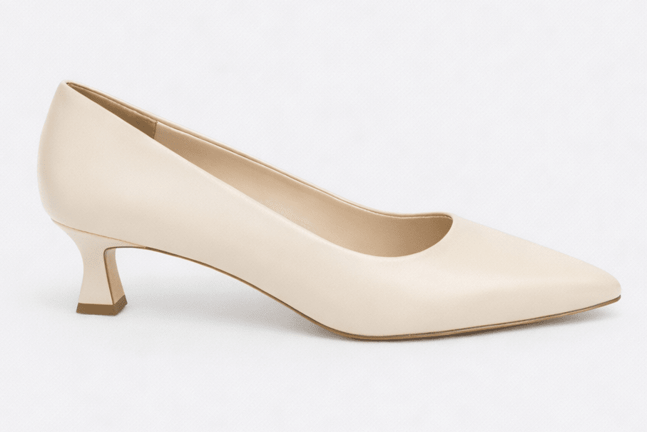 Panya3 Kadın Bej Deri 3 Cm Şampanya Mini Topuklu Stiletto - Ressome.com