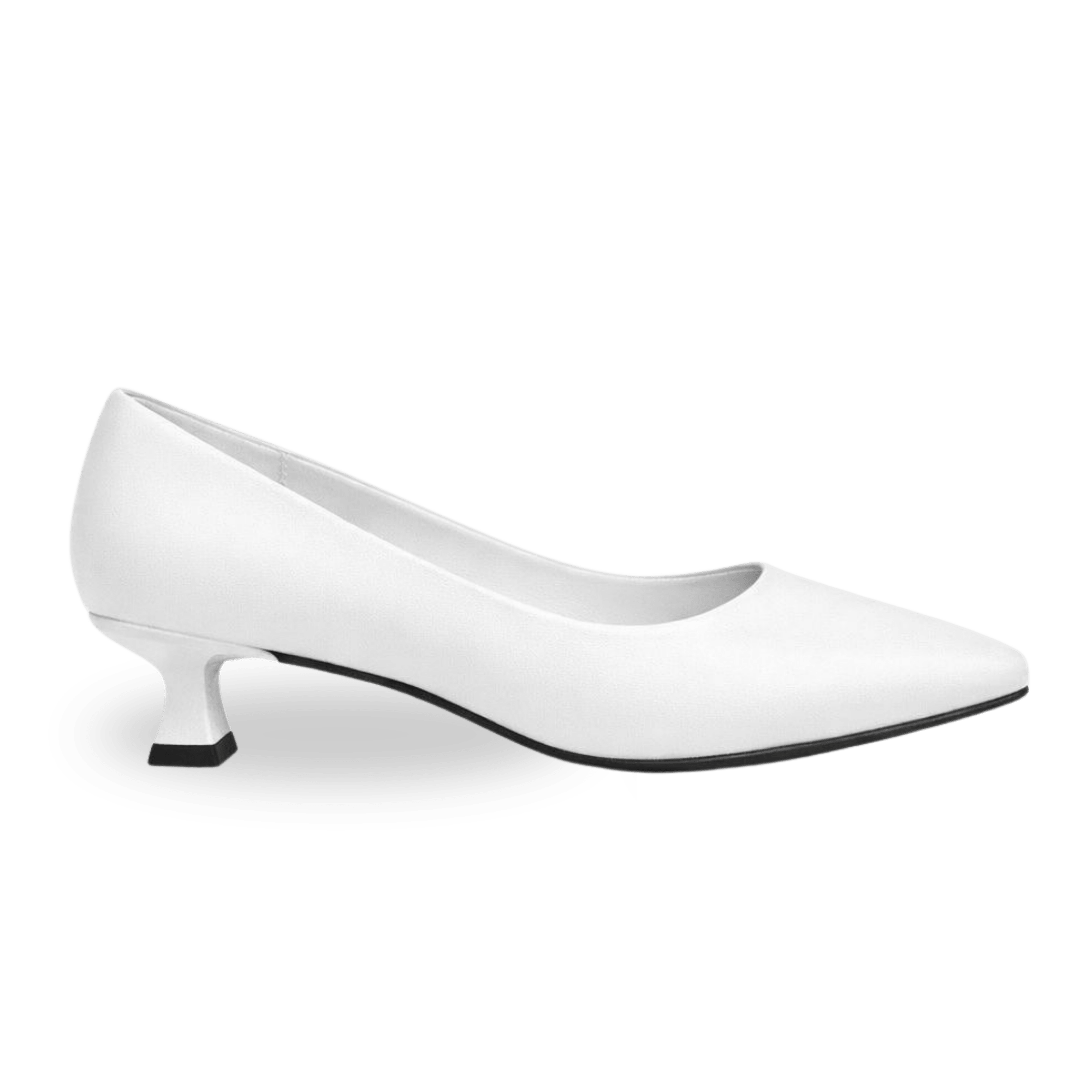 Panya3 Kadın Beyaz Deri 3 Cm Şampanya Mini Topuklu Stiletto - Ressome.com