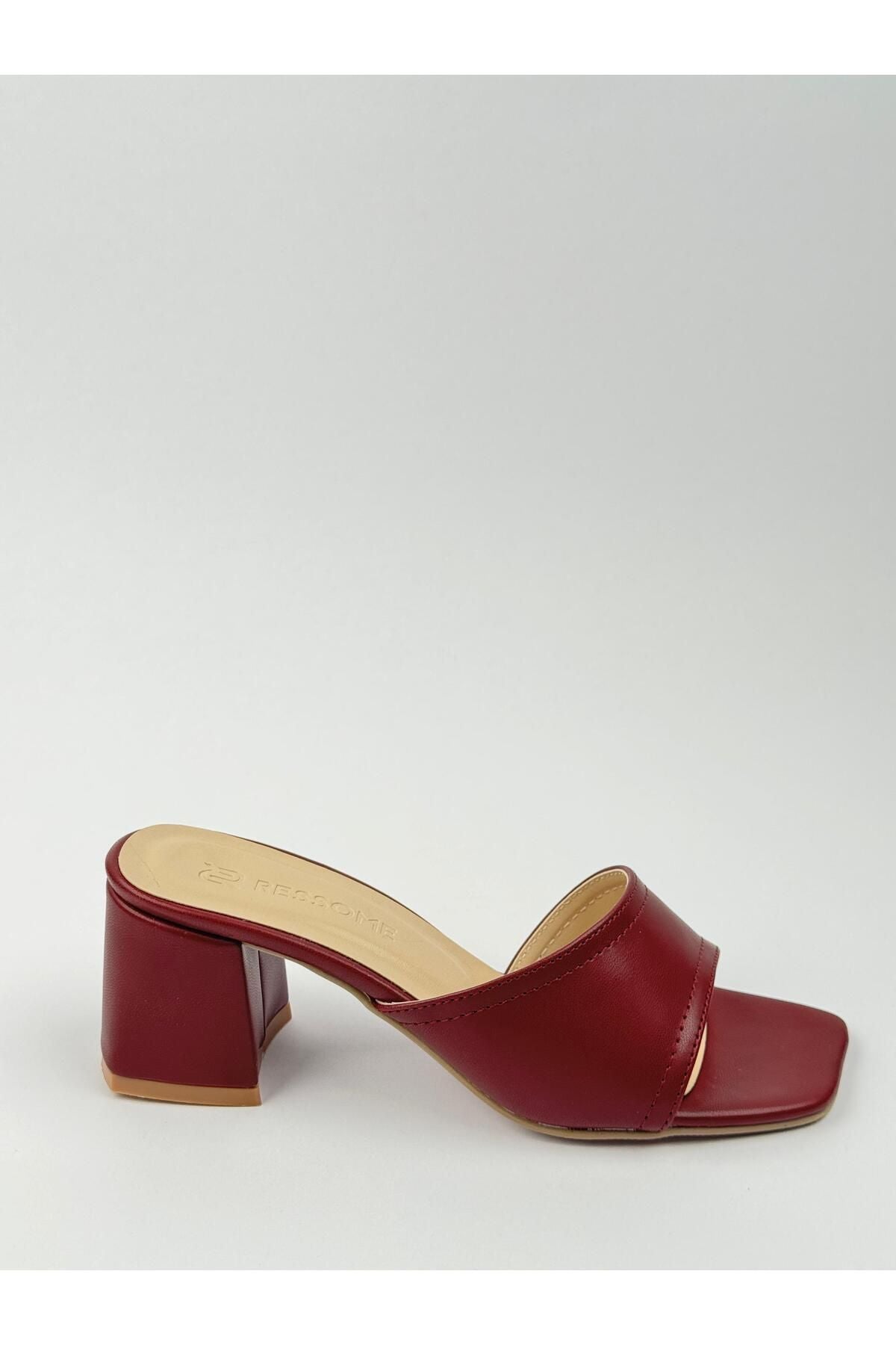 Mila Kadın Tek Bantlı 5 Cm Topuklu Terlik